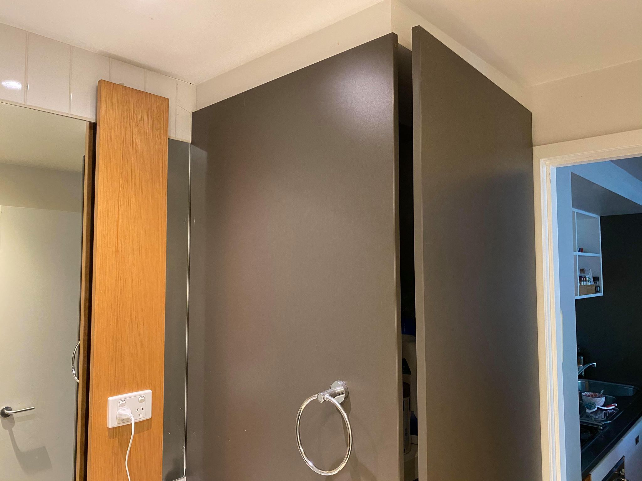 Pine shelves for European laundry Bunnings community