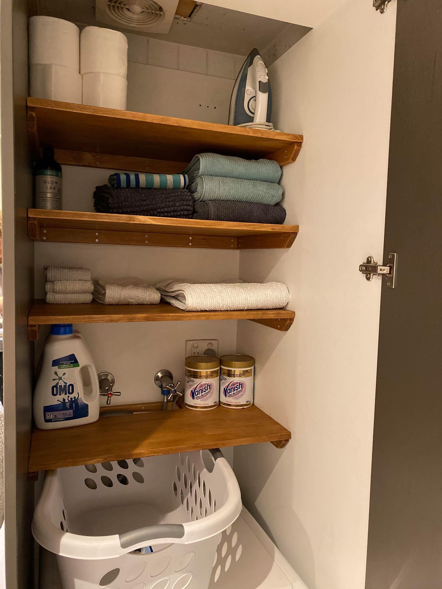 New bathroom/laundry shelving Bunnings community