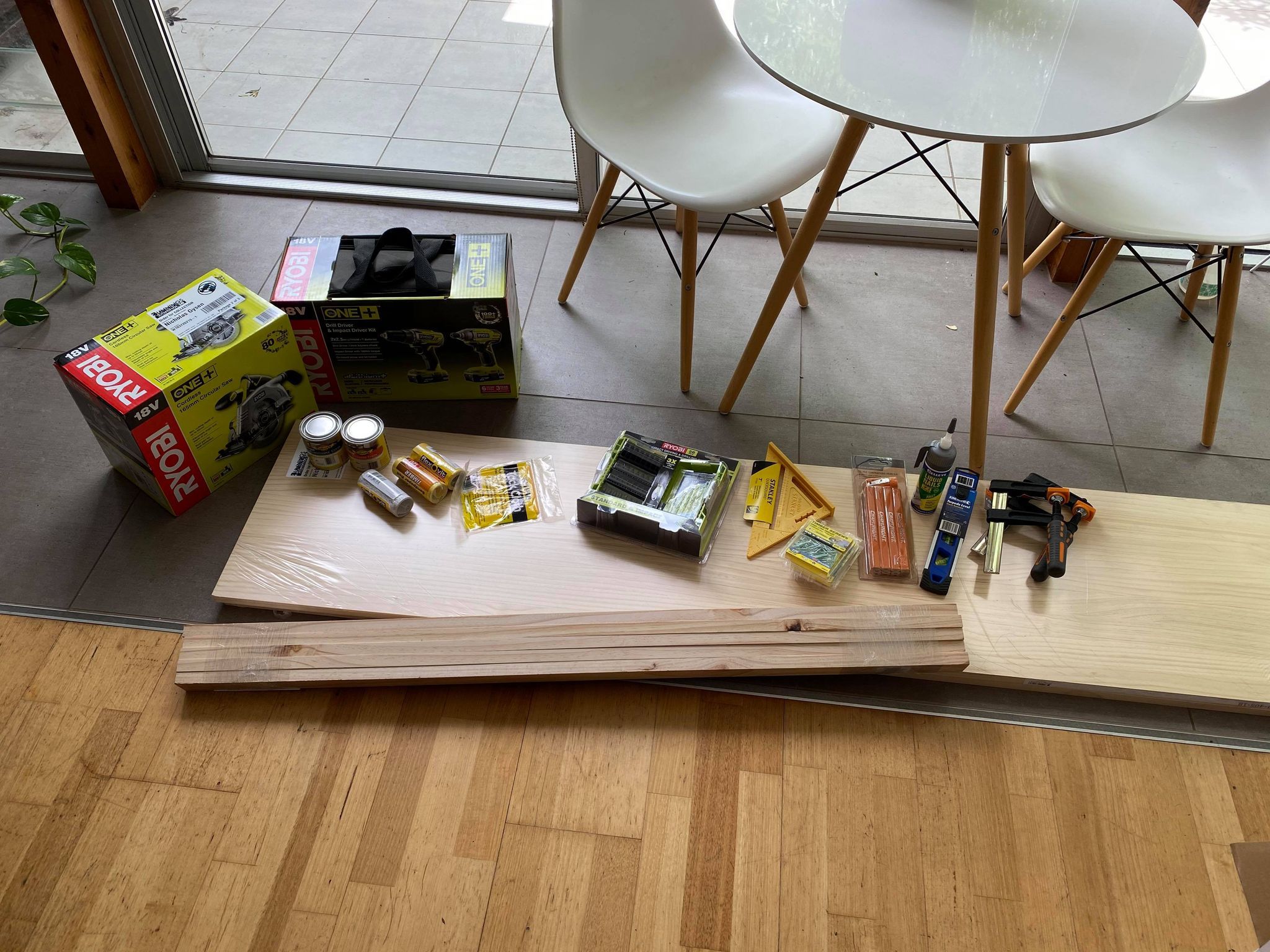 Pine shelves for European laundry Bunnings community