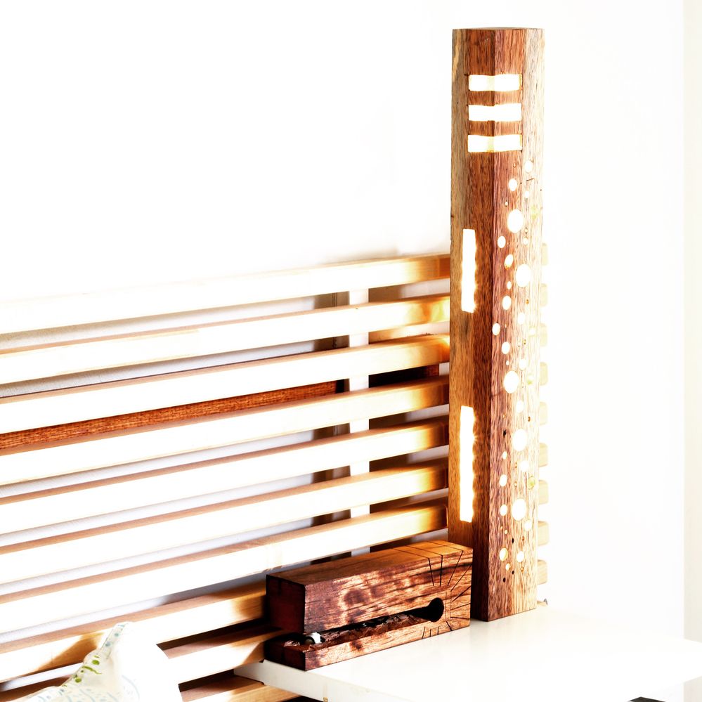 I think I've got the coolest bedside light and switch ever (: