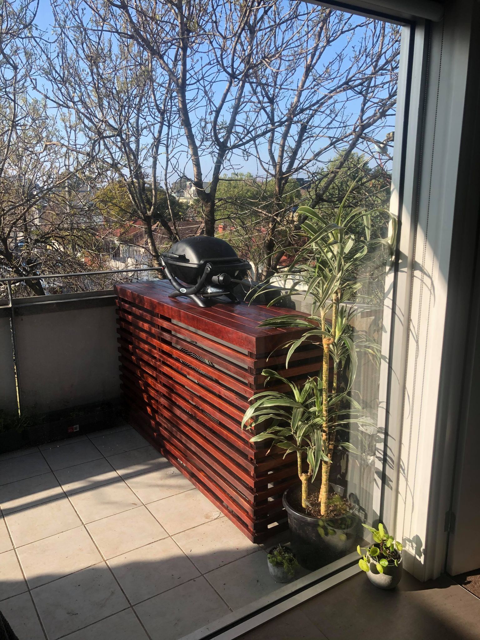 aircon cover / bbq stand - custom bench bunnings