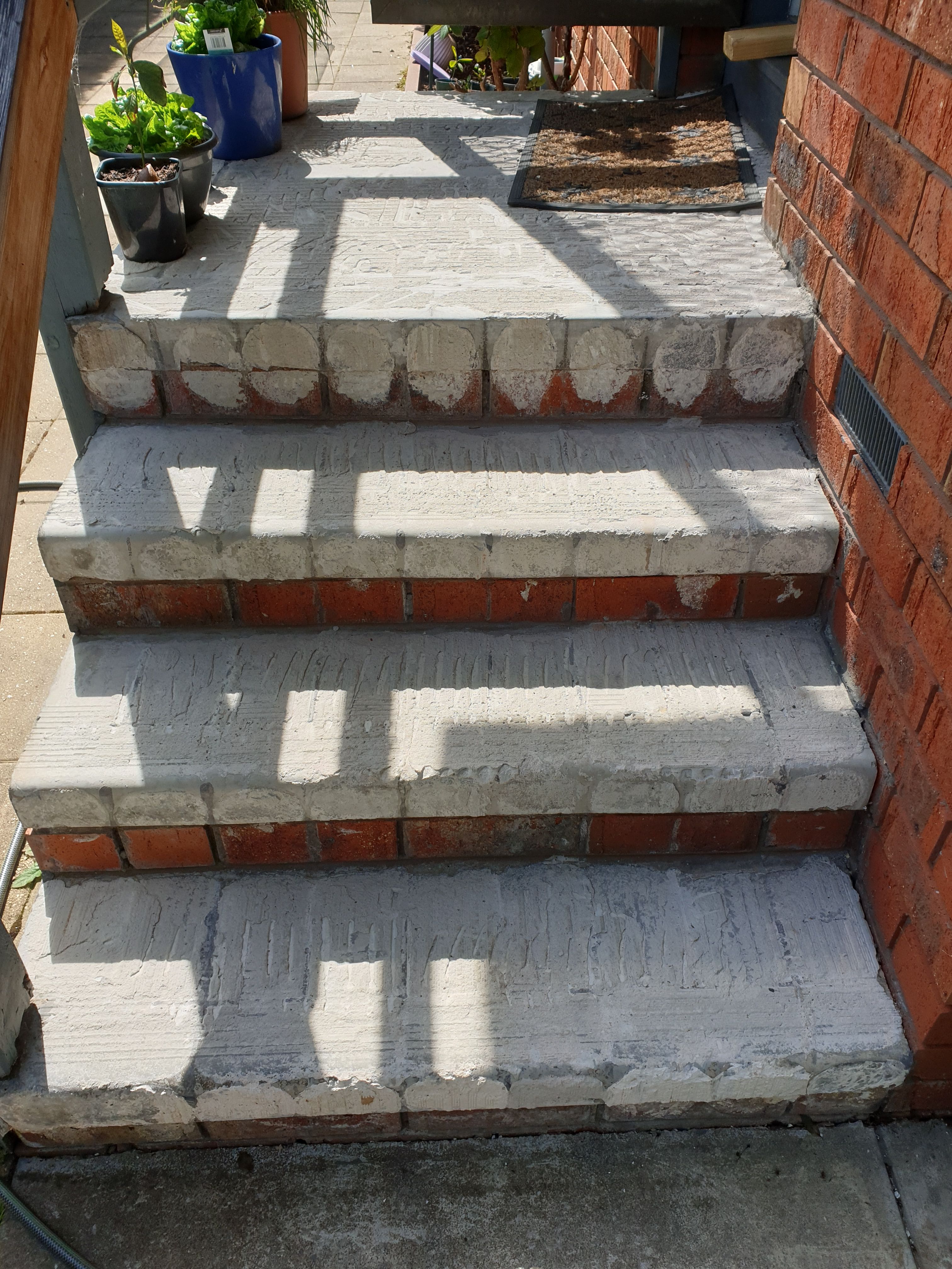 Outdoor stairs facelift smoothing conc... Bunnings community