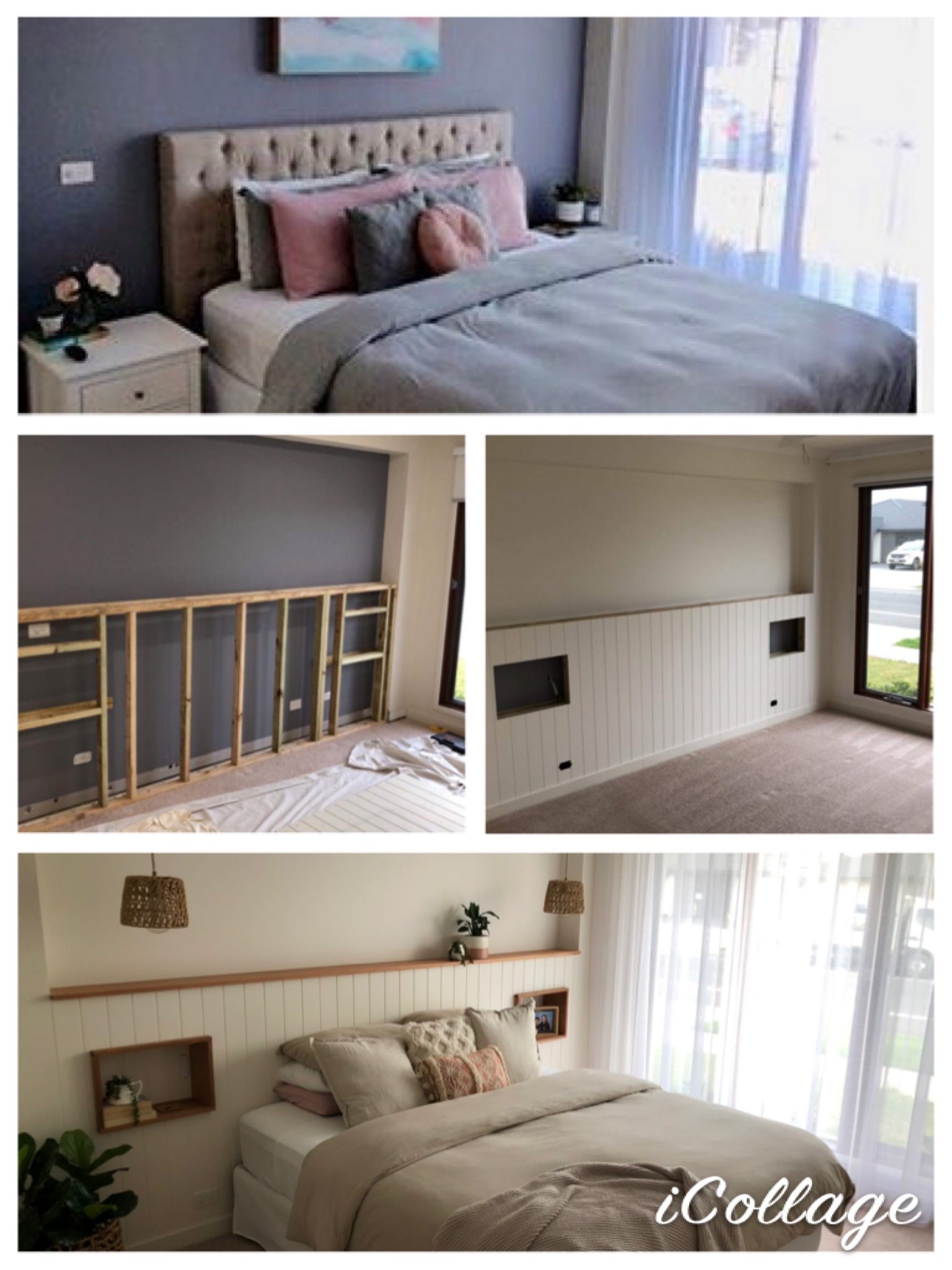 Bedroom recessed wall and headboard proj... Bunnings community