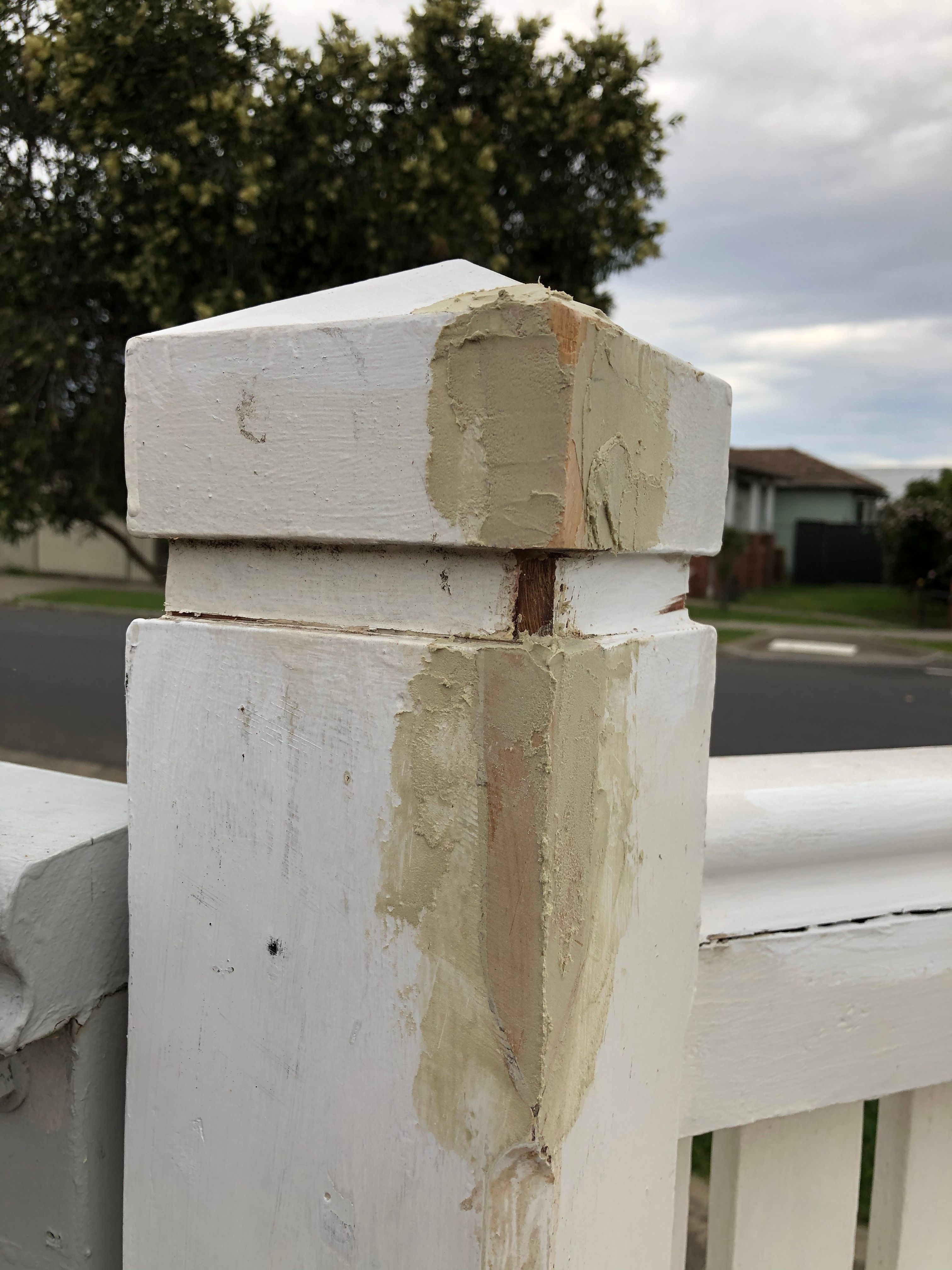 Front fence post repair corner rotting t... Bunnings community