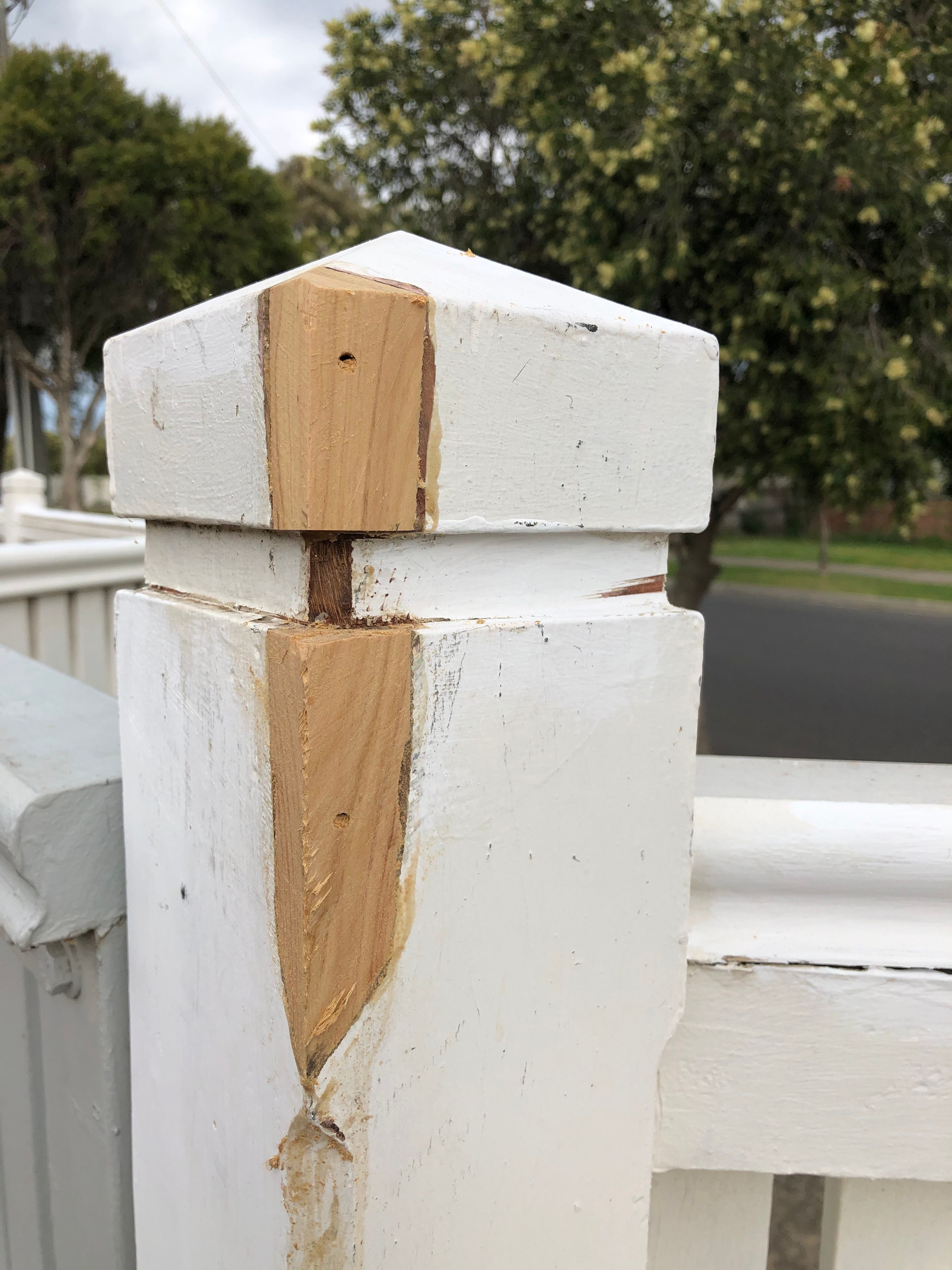 Front fence post repair corner rotting t... Bunnings community
