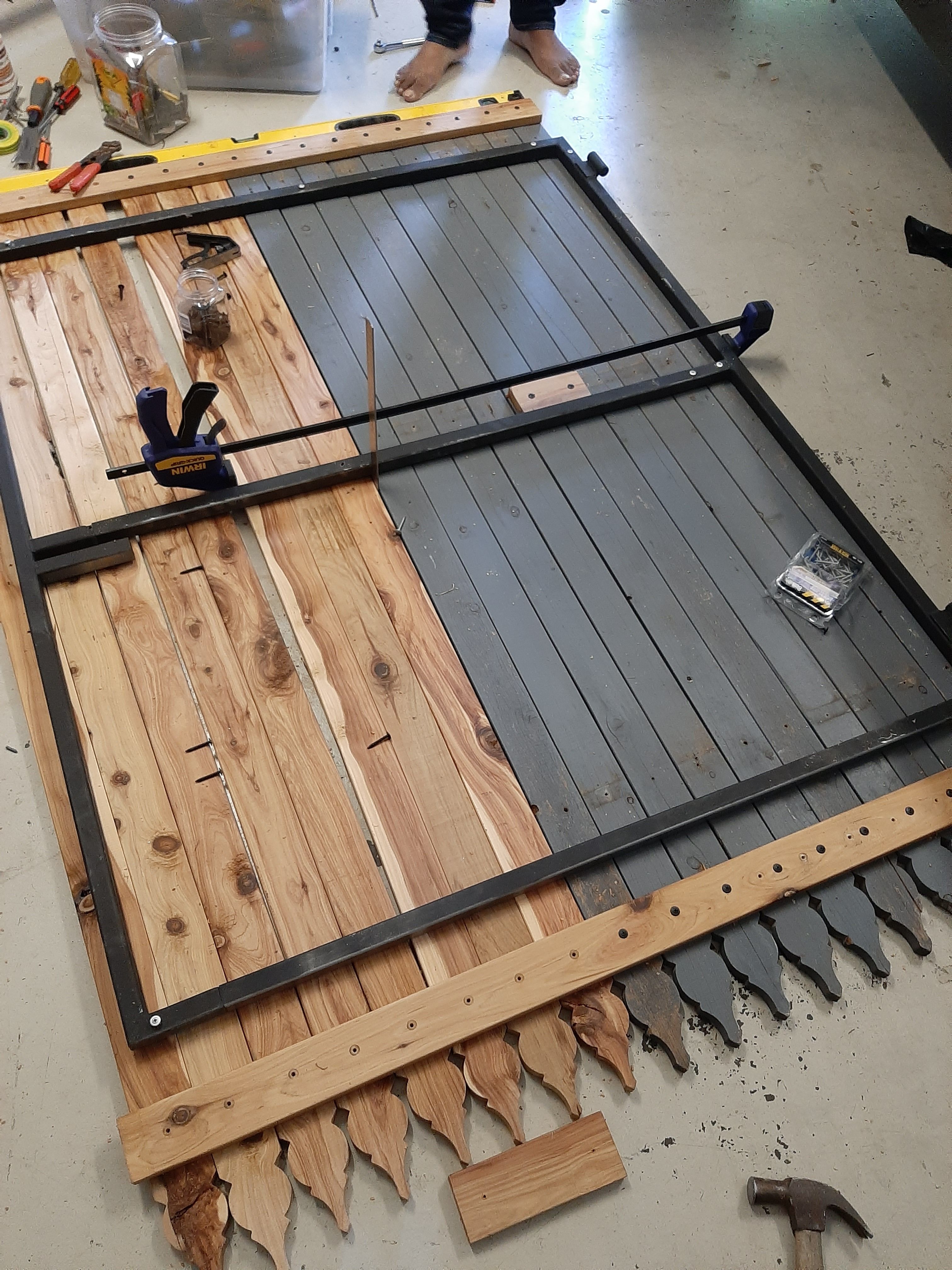 Turned an old picket gate into a rustic Bunnings community