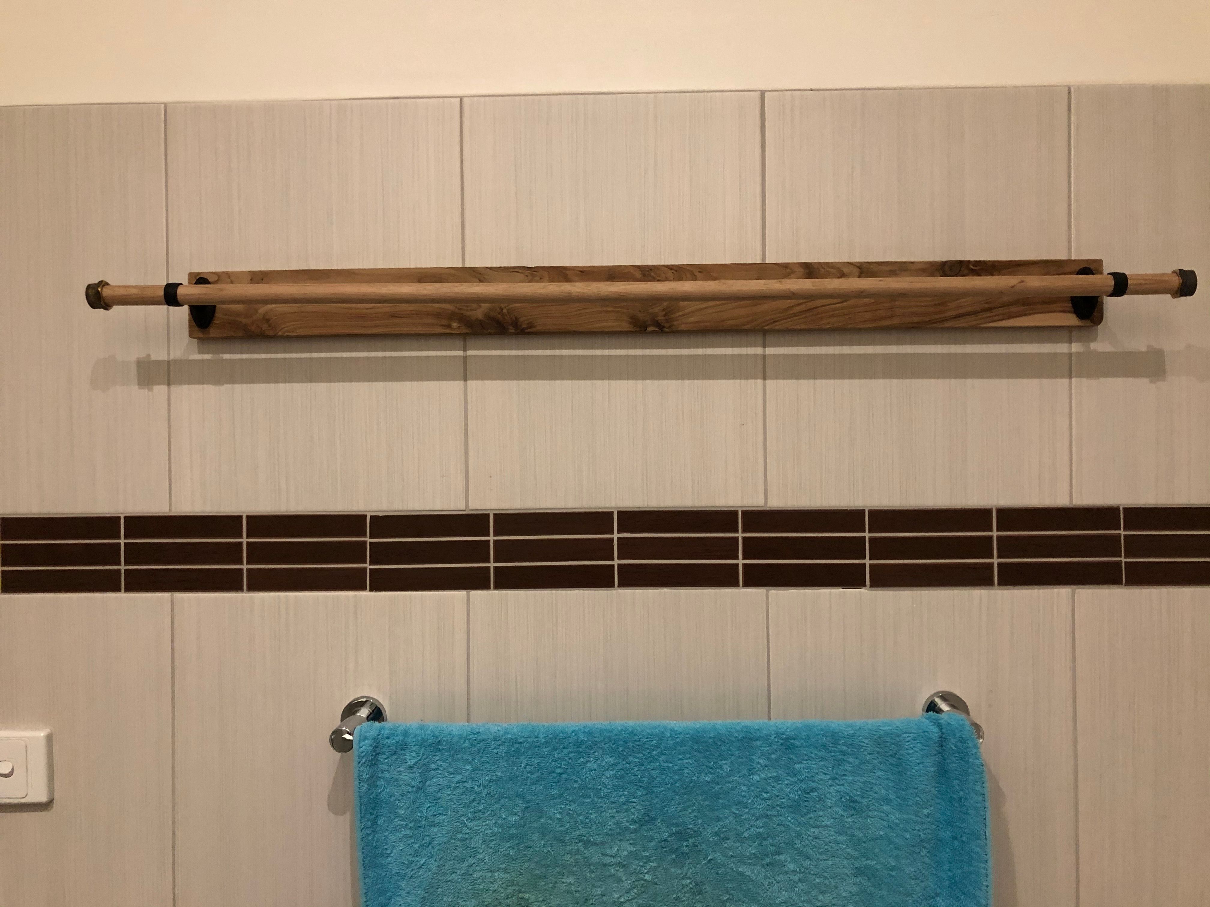 Bathroom towel rail project job done Bunnings community