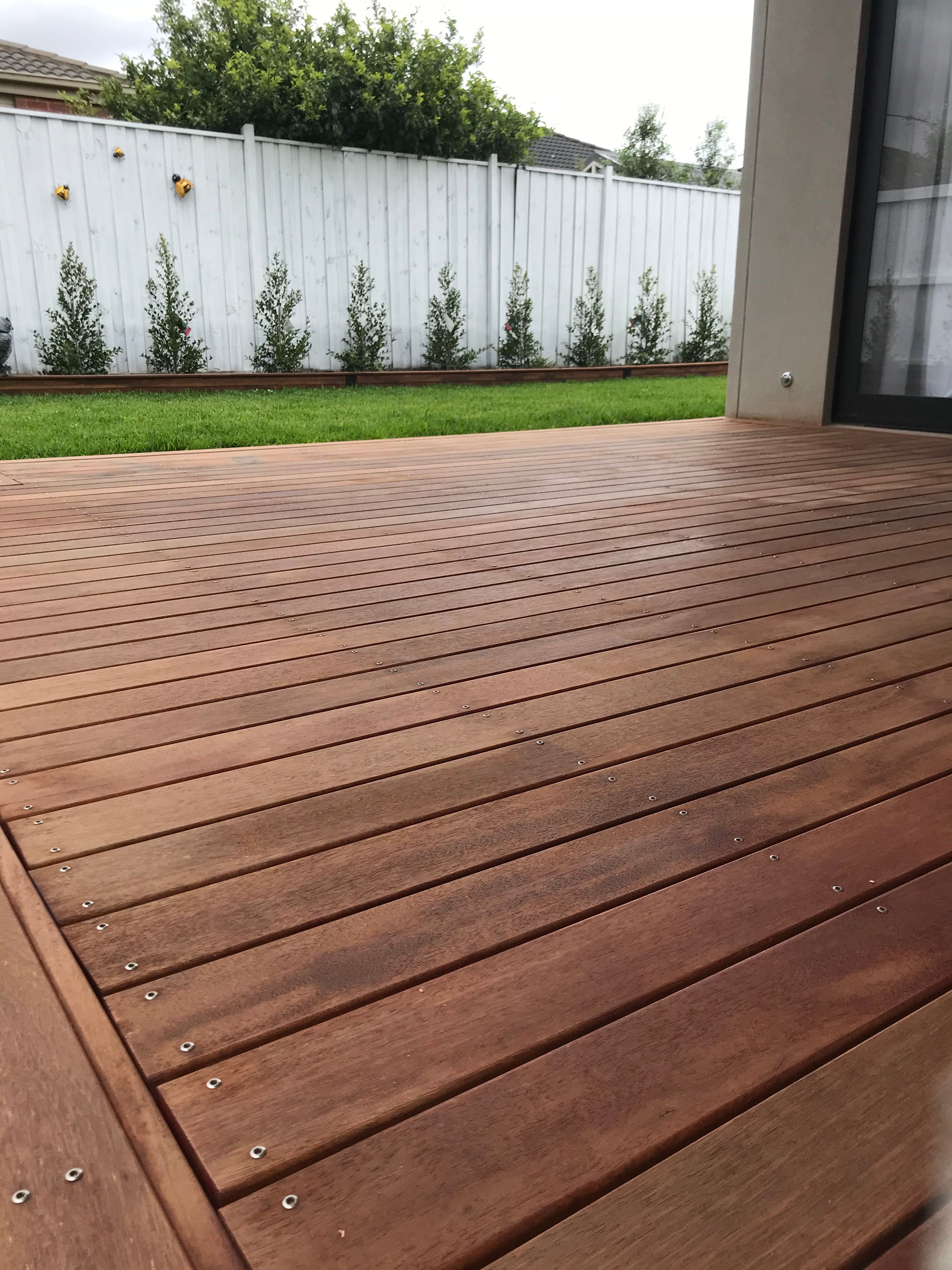 Low level deck on concrete slab Bunnings community