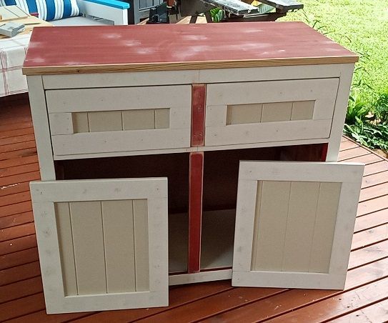 Made the drawer fronts into doors.