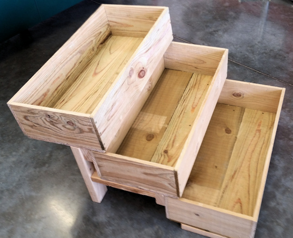 Three tier planter box made from fence p Bunnings 