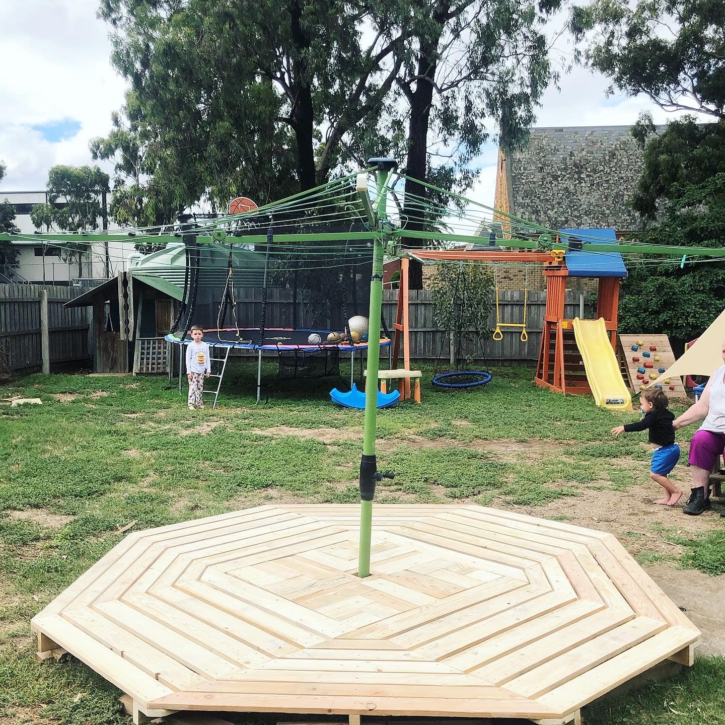 clothesline decking made from pallets bunnings workshop