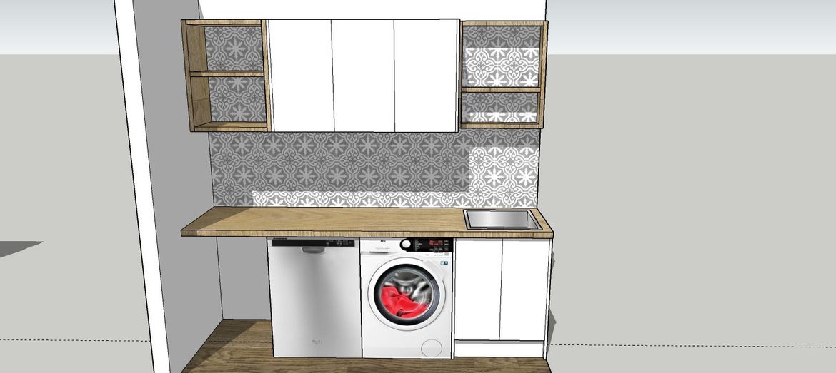 Please note that wall cabinet heights are adjustable.