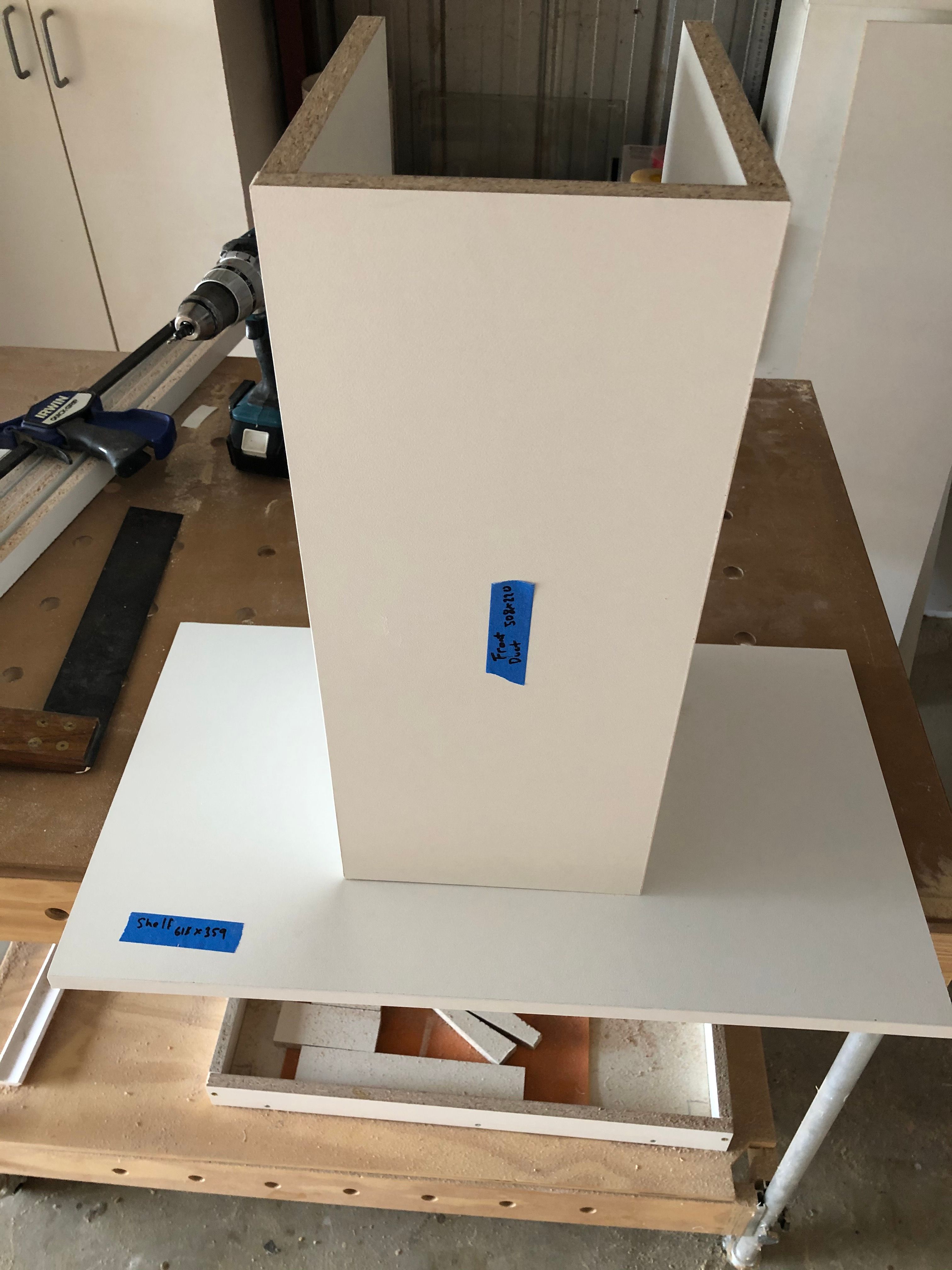 Shelves and duct cover for rangehood cup... Bunnings community