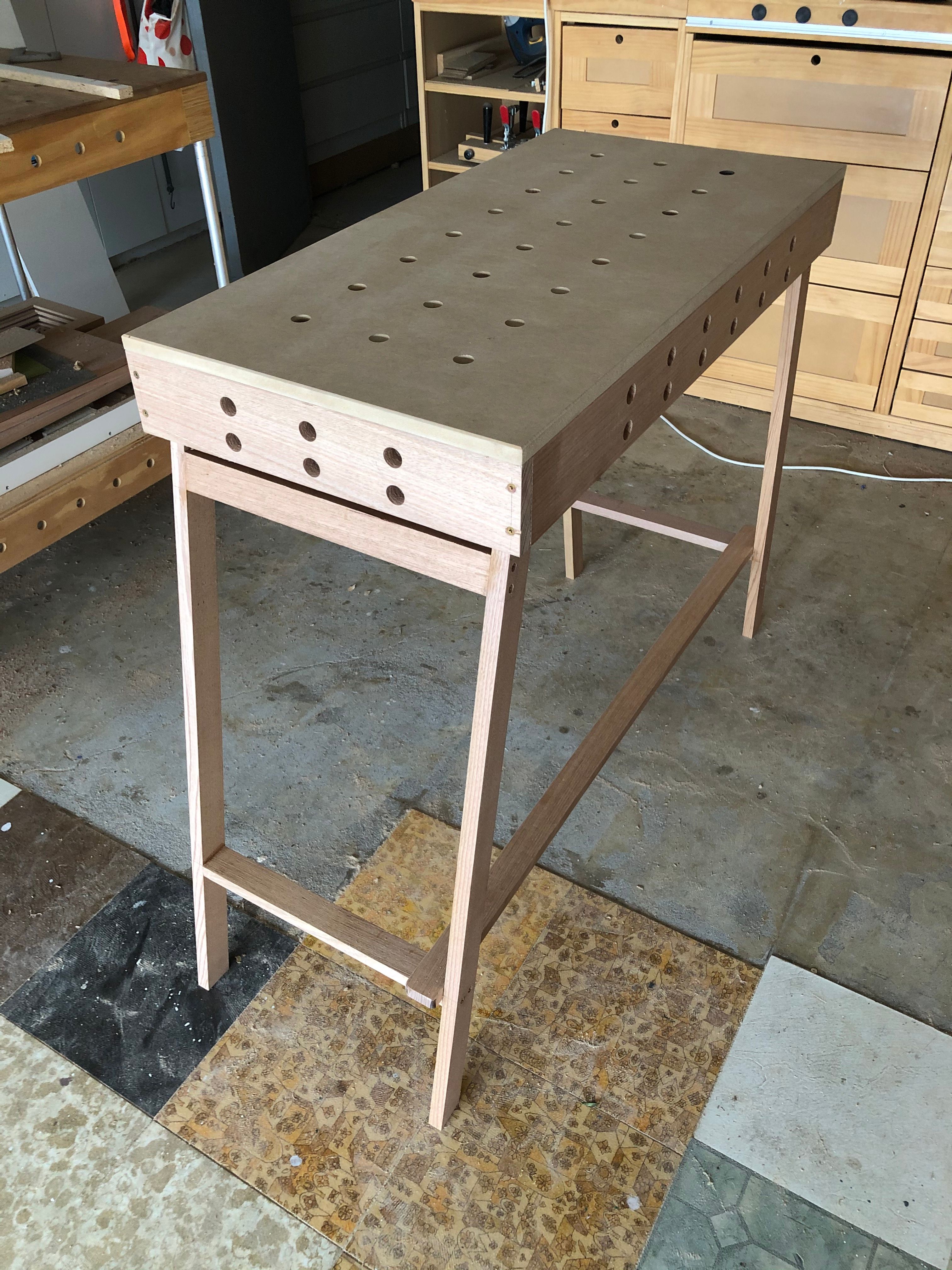 Portable small work table, 900mm long x Bunnings community