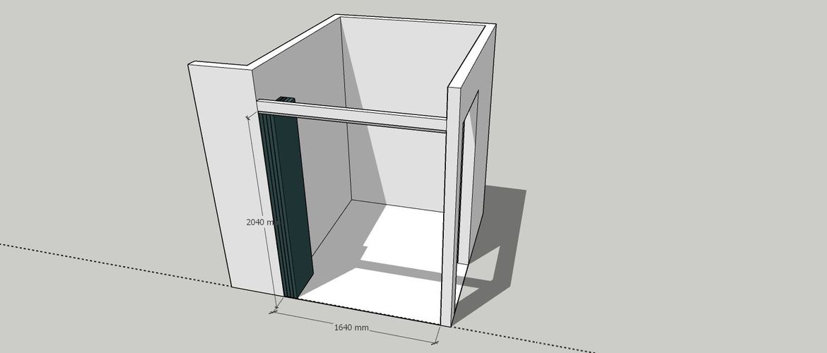 With the "leafs" folded they will occupy a space of about 140mm together.