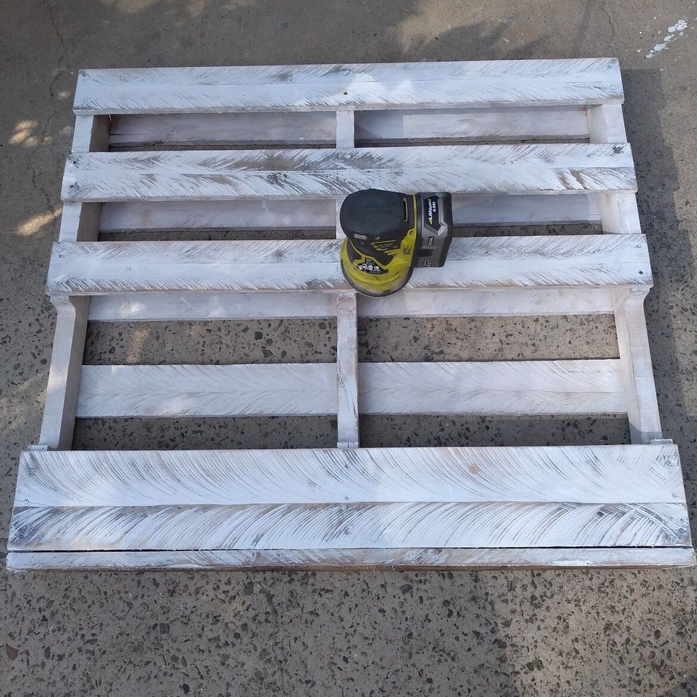 4.1 Distressing paint with sander..jpg