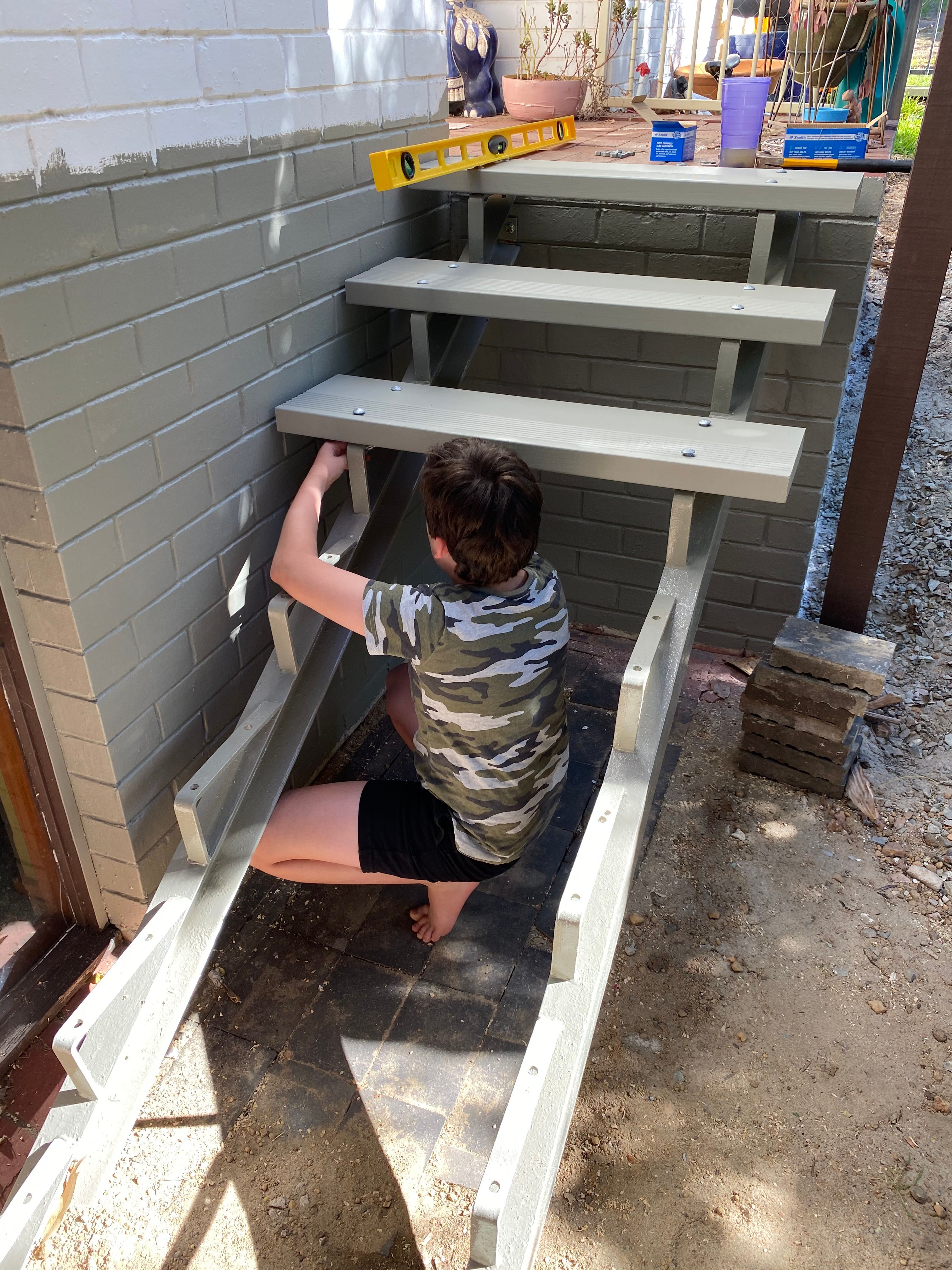 D.I.Y. front stairs project Bunnings community