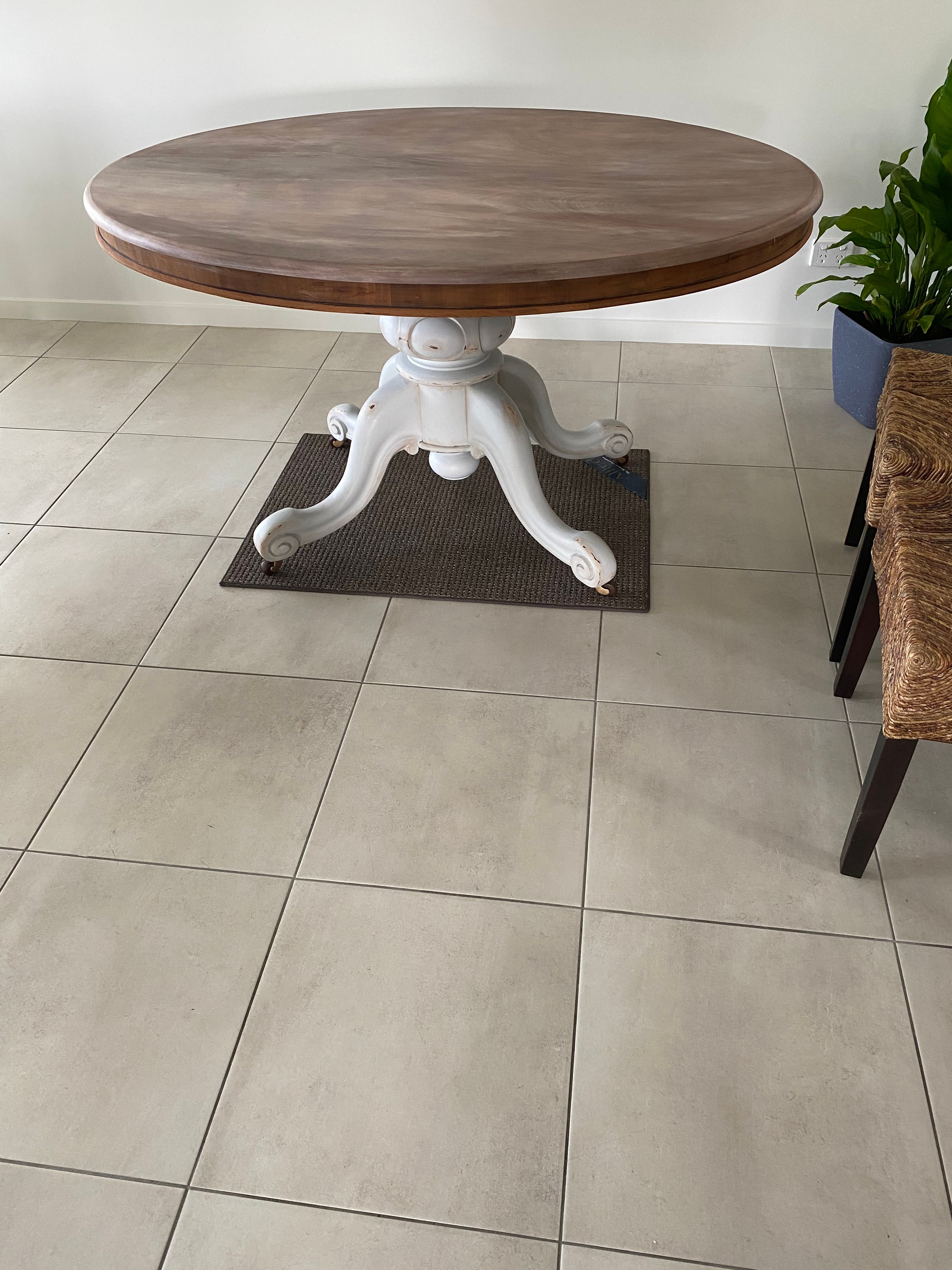 Chalk painted dining table Bunnings community