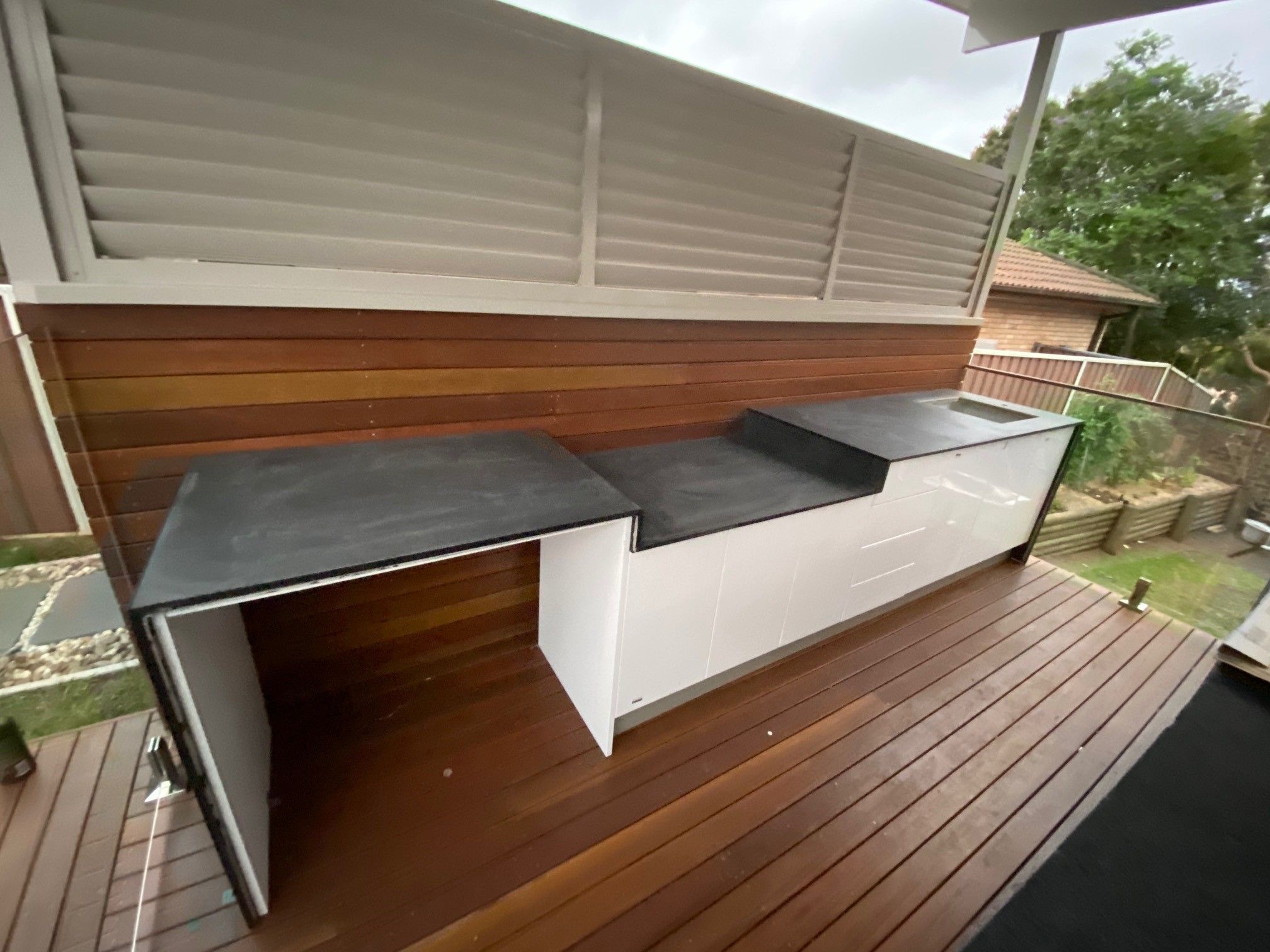 Outdoor kitchen project (deck and awning... Bunnings community