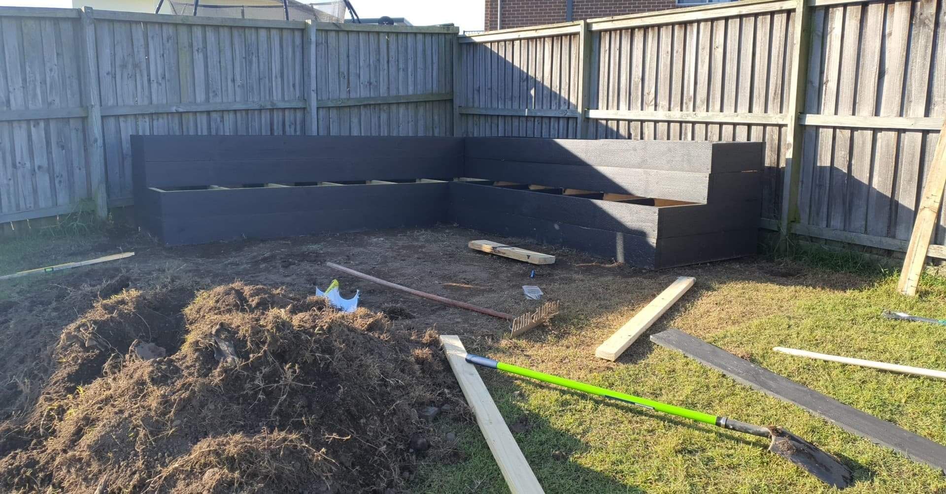 Fire pit entertaining area with seating Bunnings community