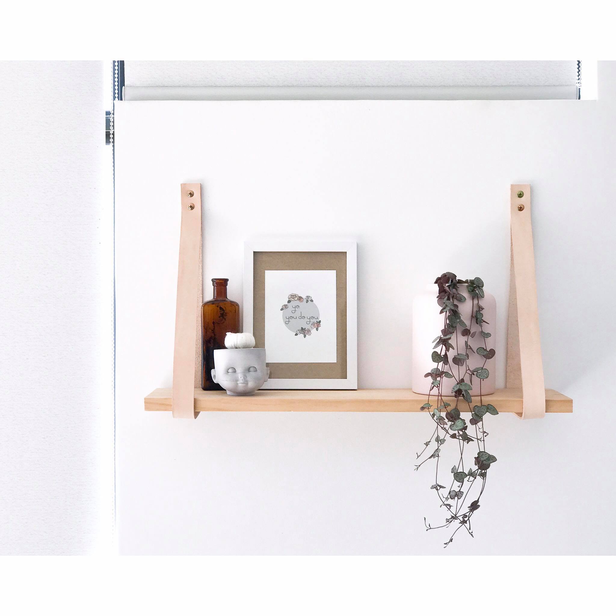 Leather strap shelf Bunnings community