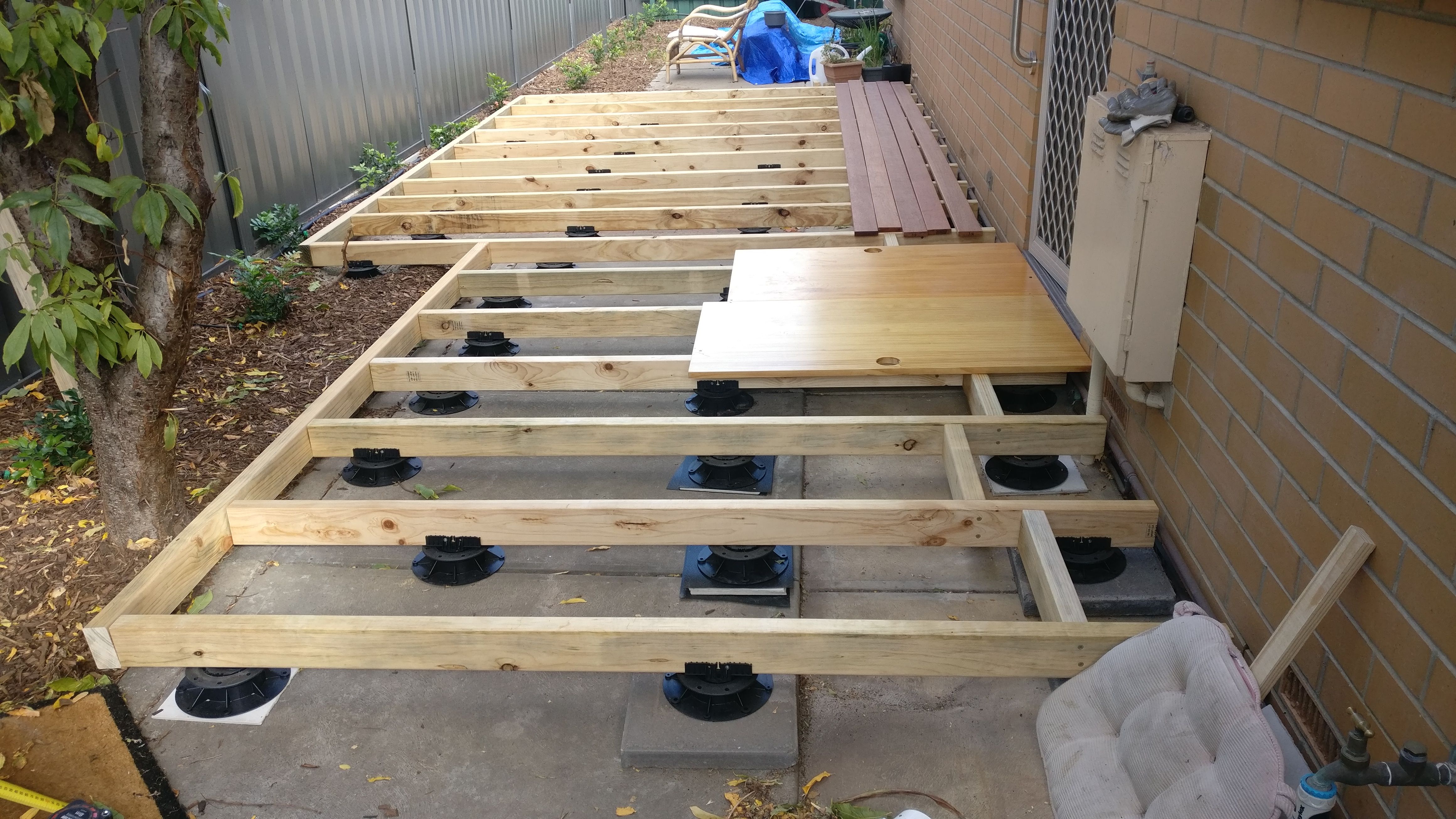 Solved Low profile deck with screening and step... Bunnings community