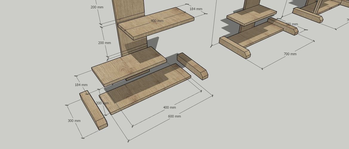 Foot assembly and shelf lay out
