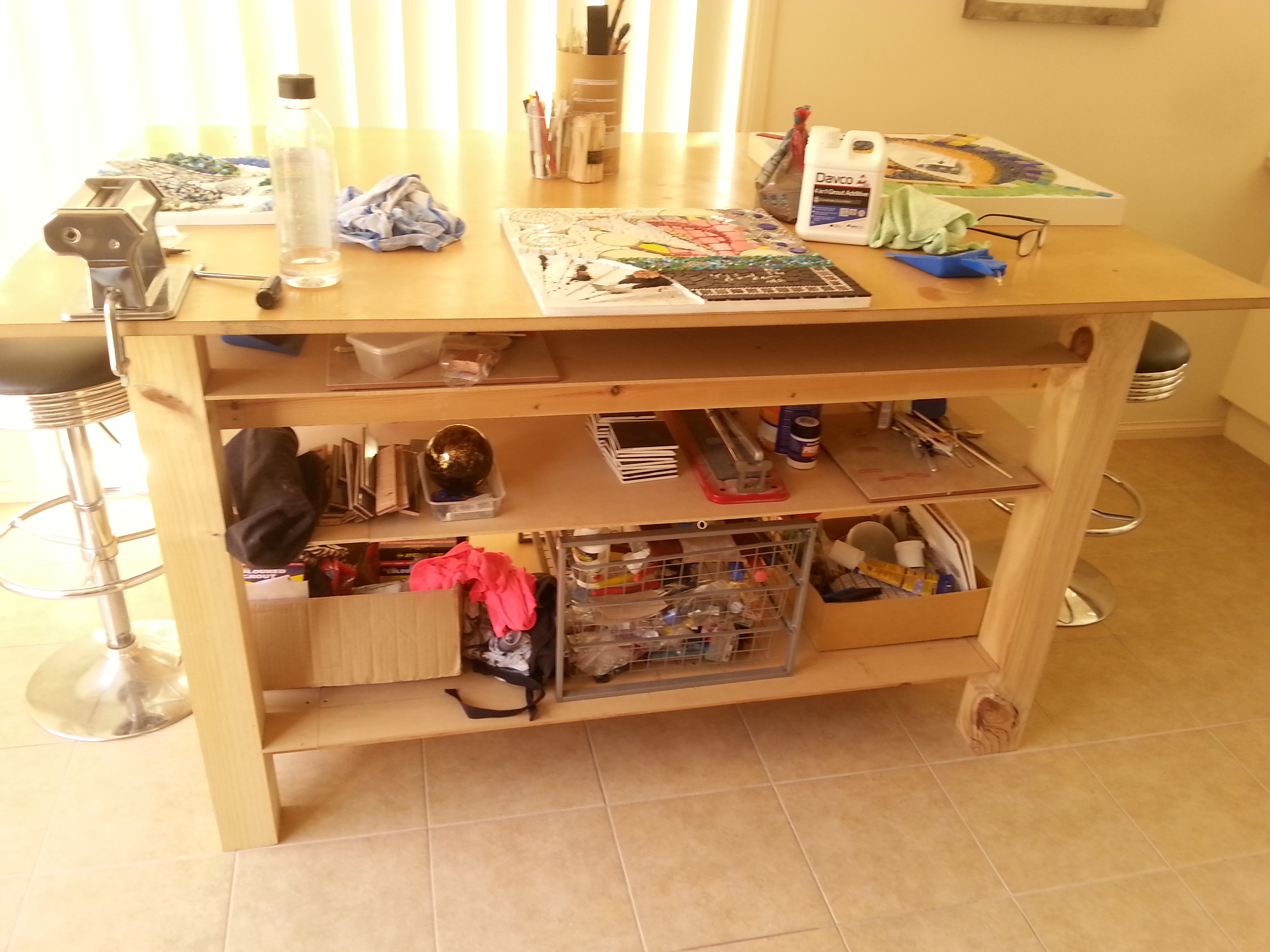 Craft working bench for mosaic Bunnings community