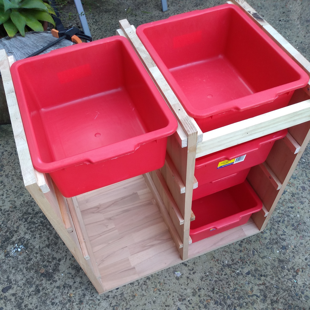 6.5 Second upright board glued and screwed into postion.png