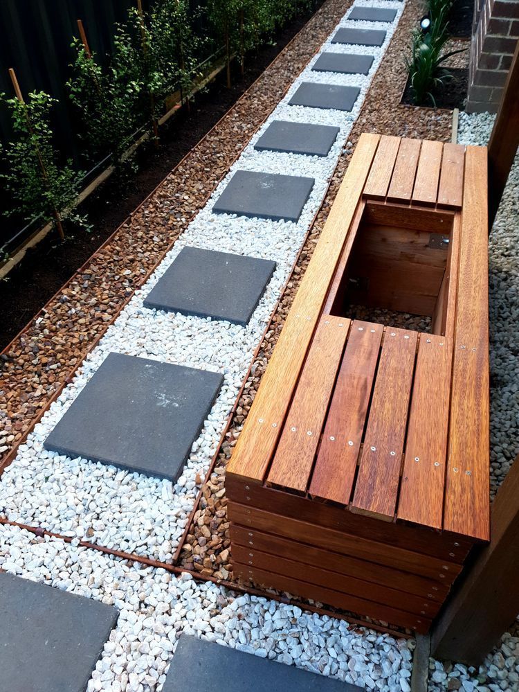 Pallet timber bench seat with storage Bunnings community