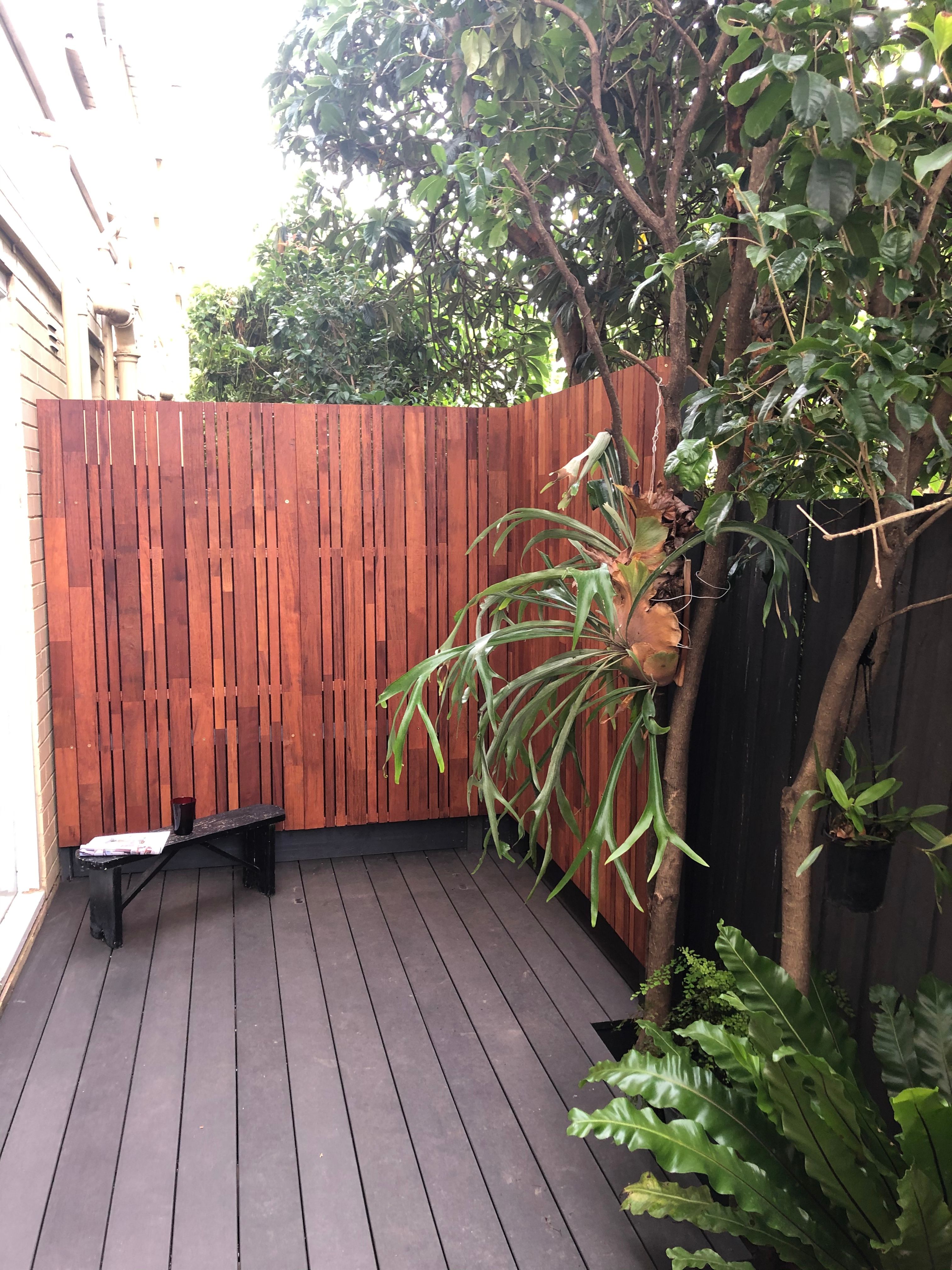 Lowlying deck and privacy screen Bunnings community