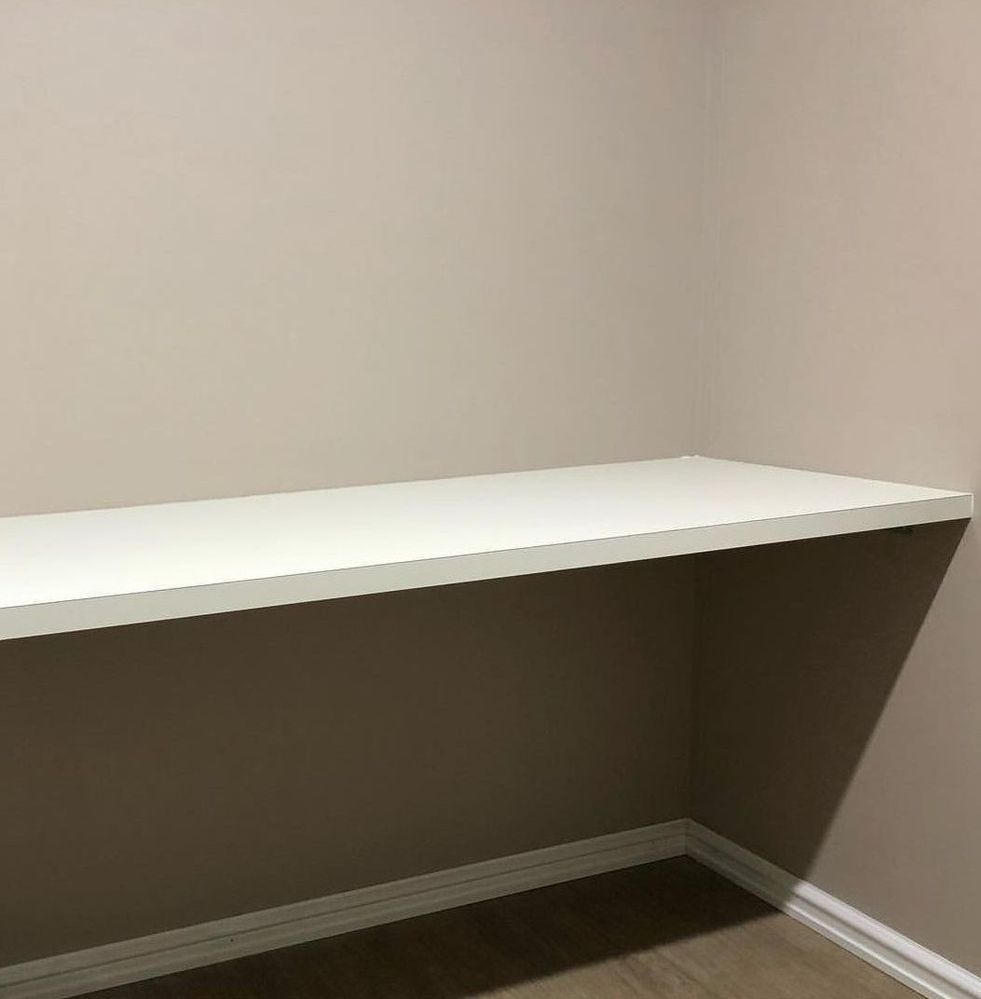 Floating study desk with cable tray Bunnings community