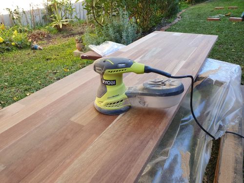 Sanding - it is so important when getting the top ready