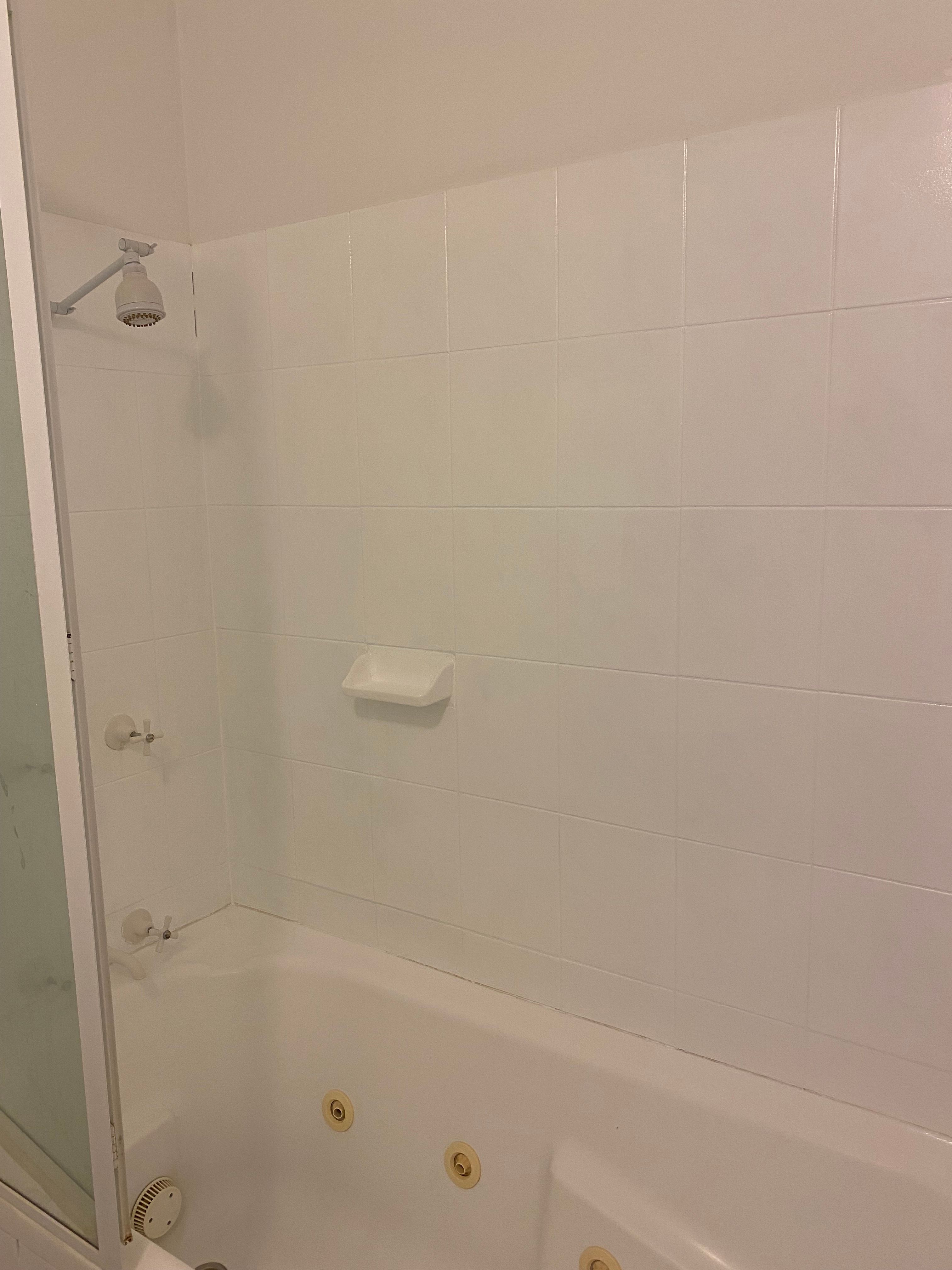 Painted bathroom tiles Bunnings community