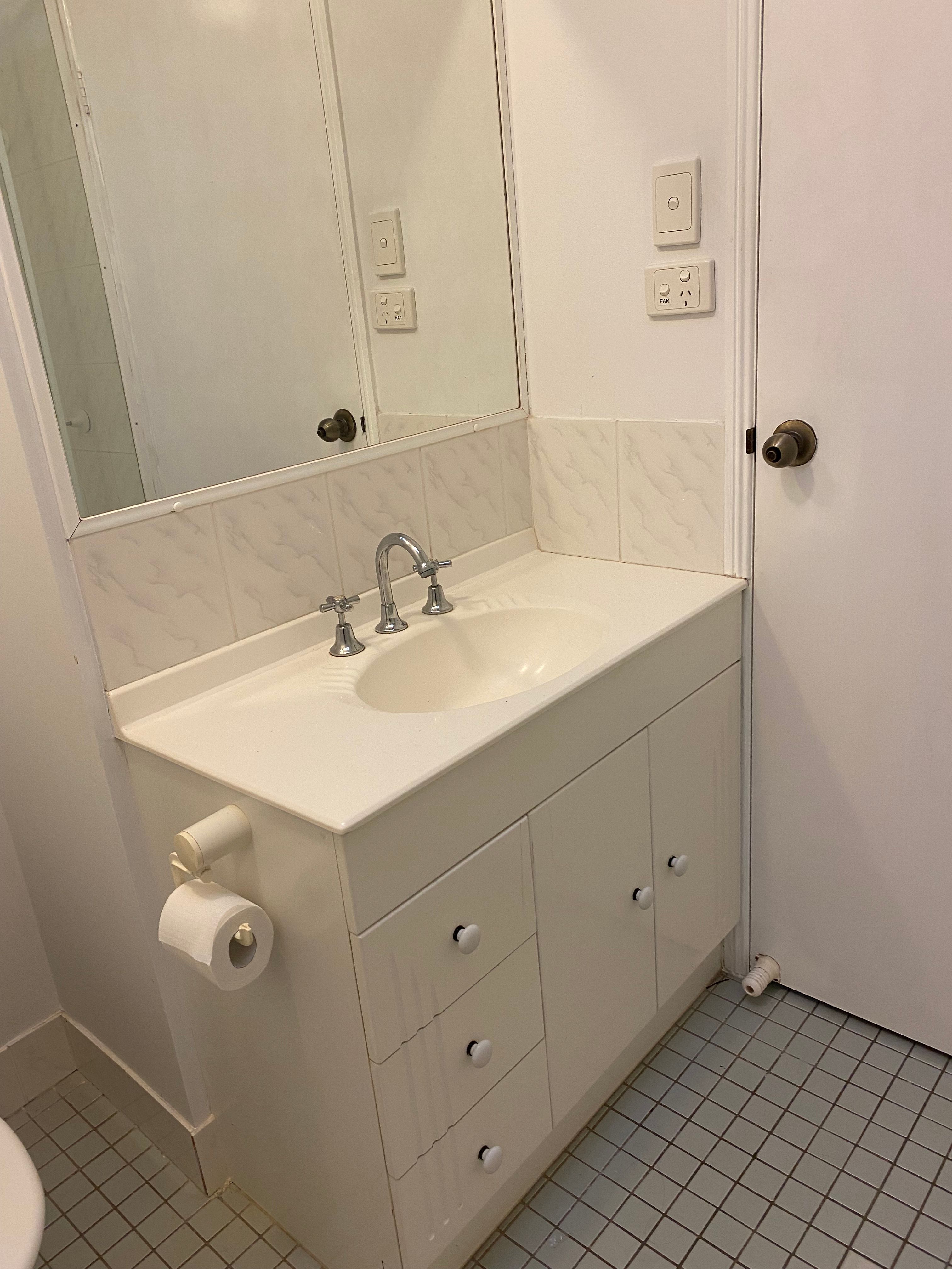 Painted bathroom tiles Bunnings community