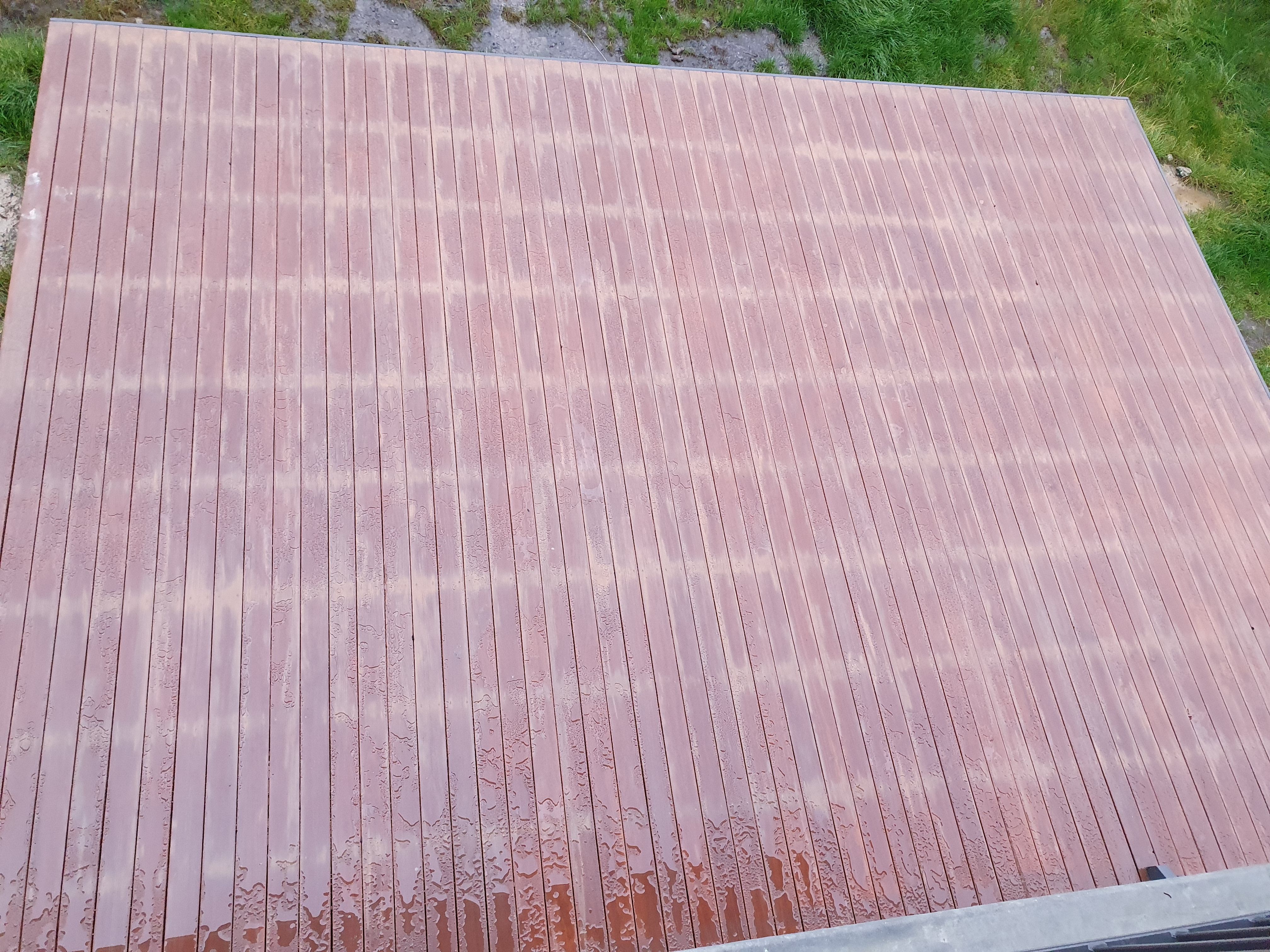 Newly stained deck rain damage Bunnings community