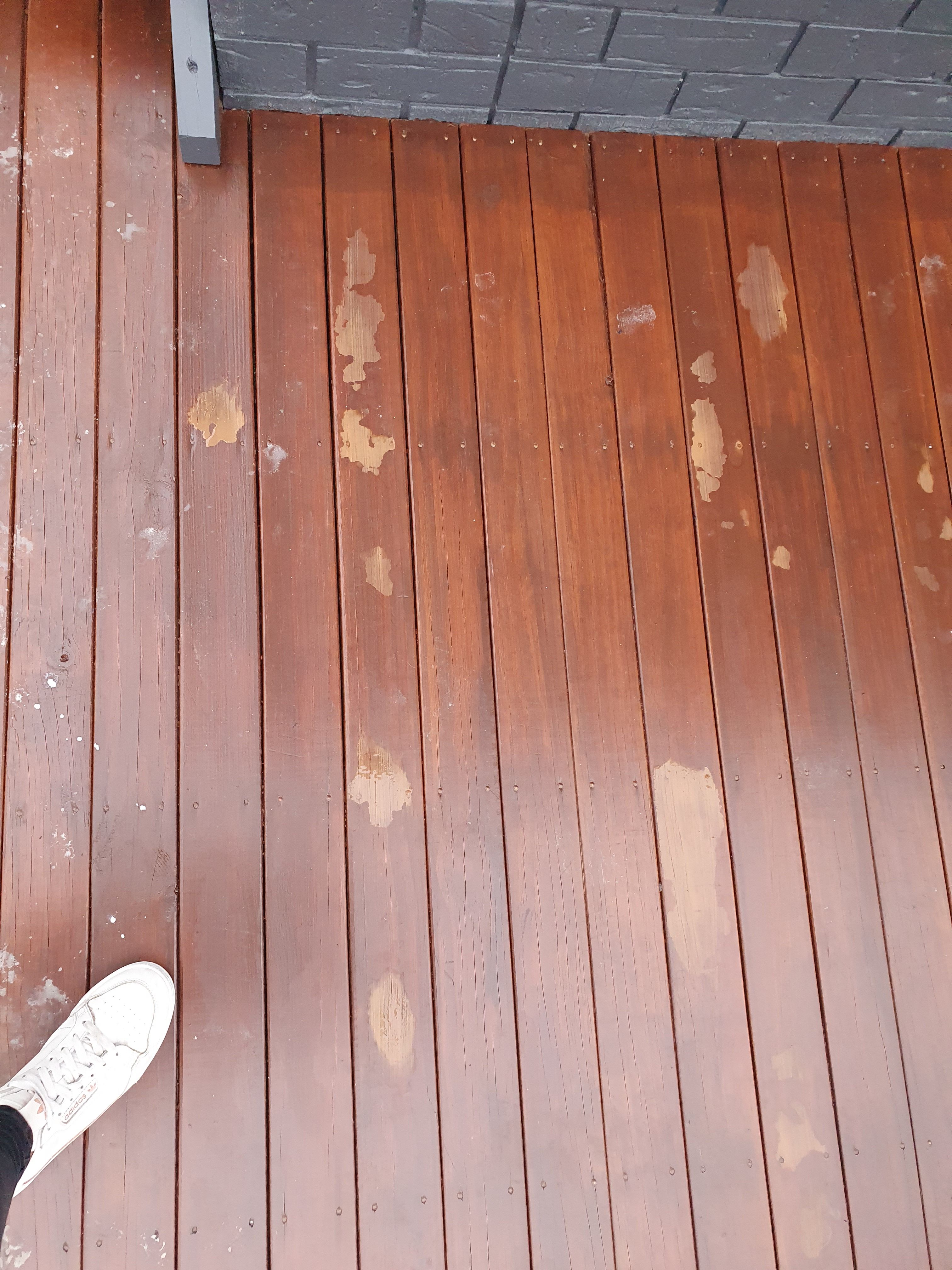 Newly stained deck rain damage Bunnings community