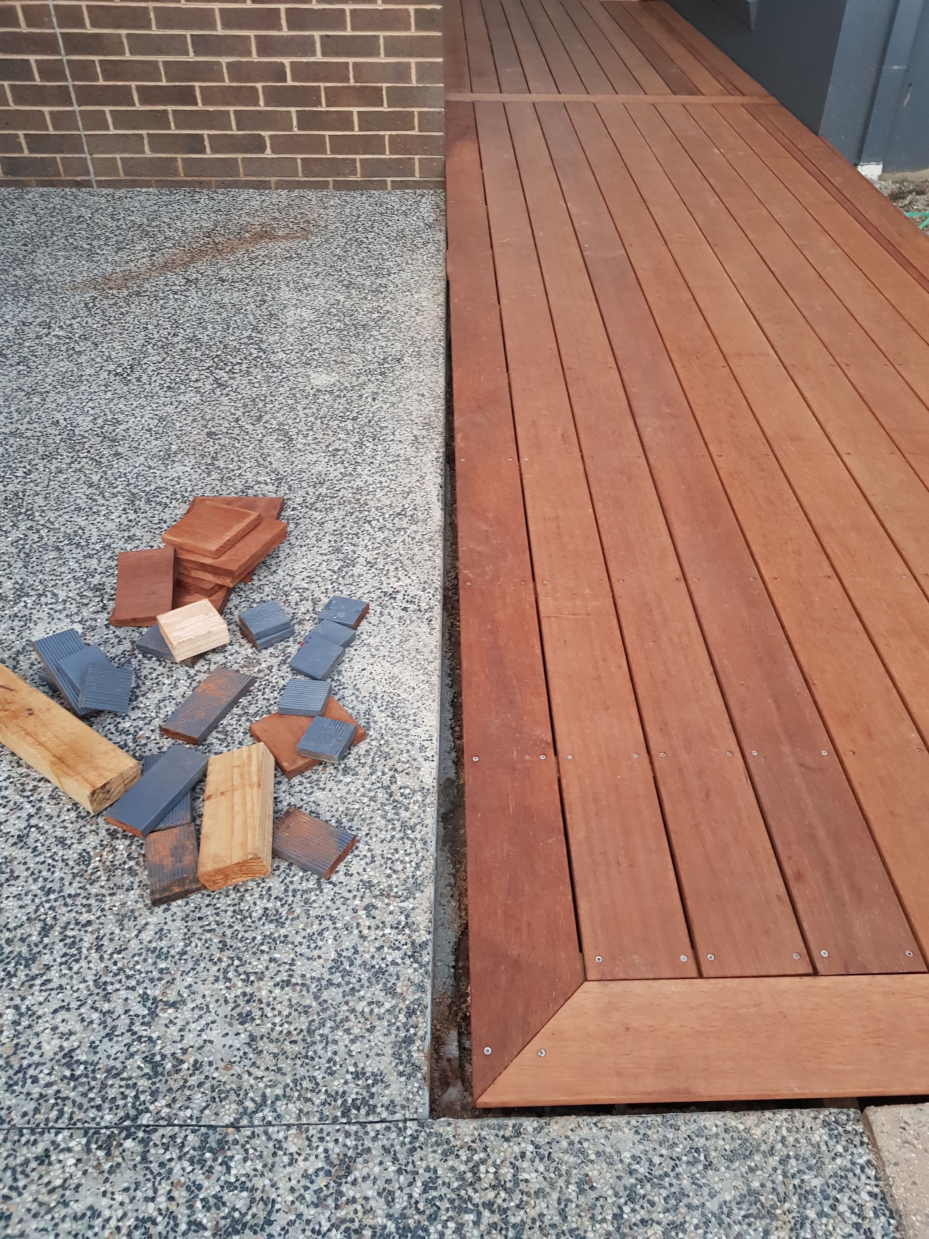 Fill in gap between concrete and decking Bunnings community