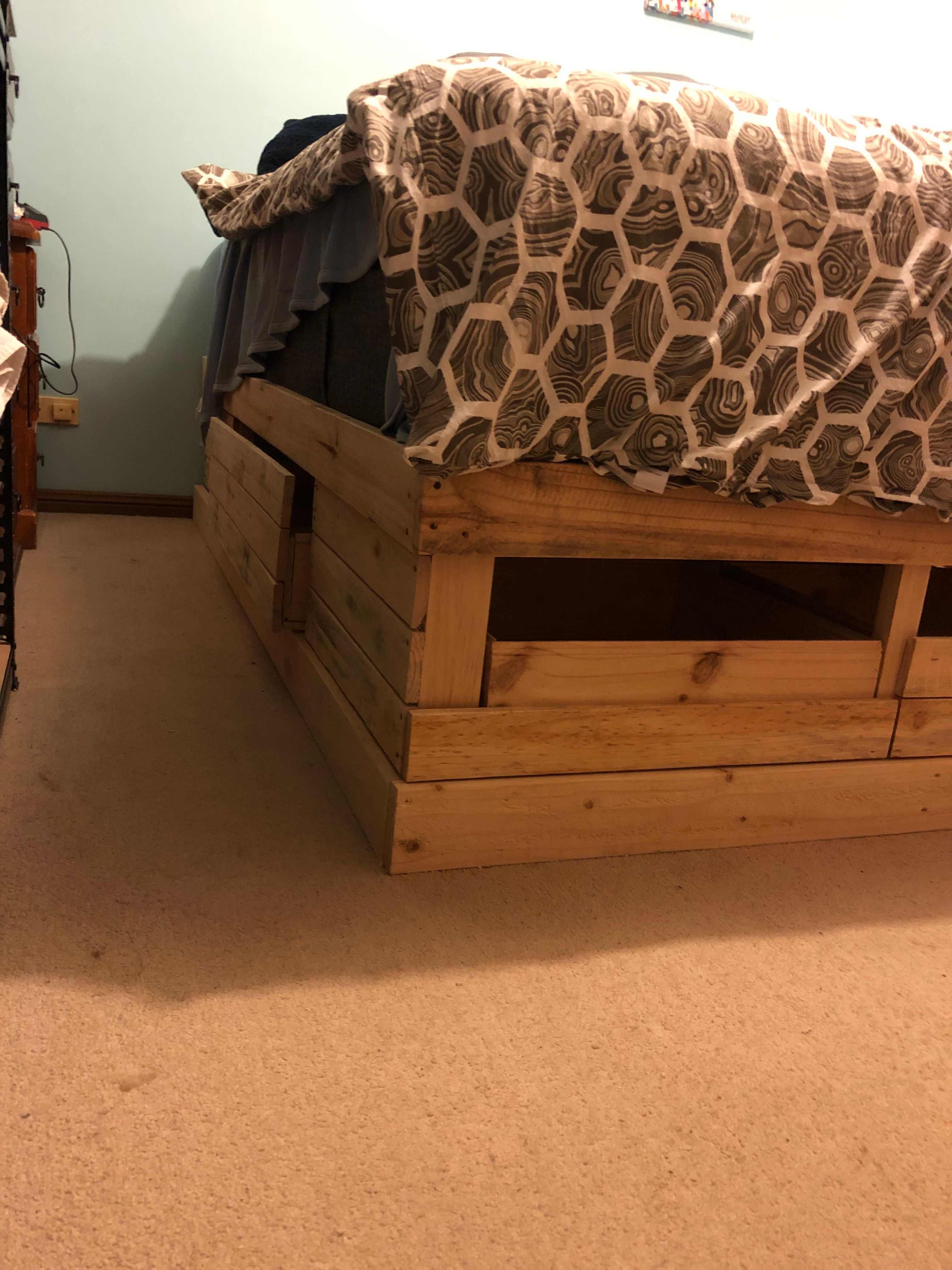 Bunnings pallets bed base with storage Bunnings community