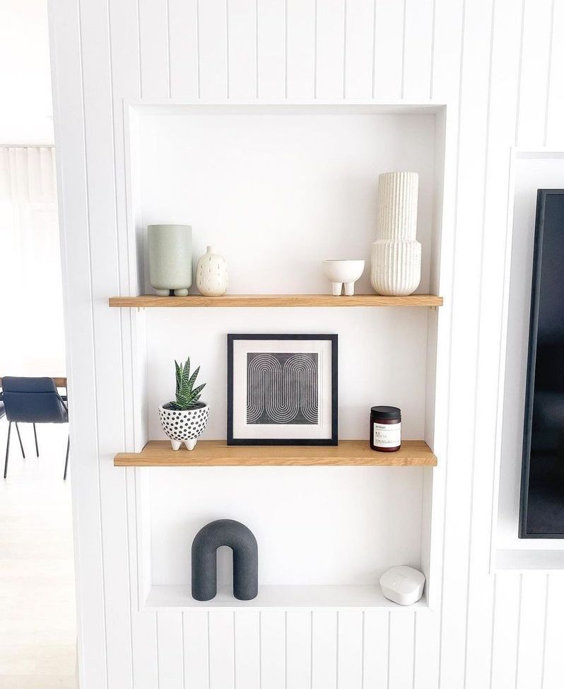 Recessed TV feature wall with EasyVJ pan... Bunnings community