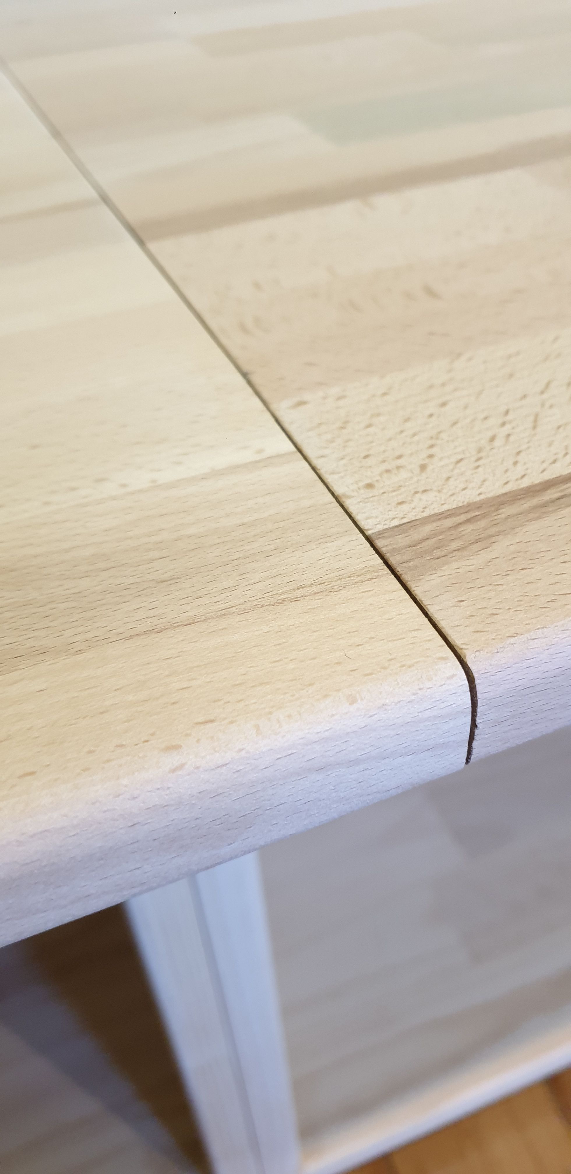 How to prepare a benchtop join for paint... Bunnings community