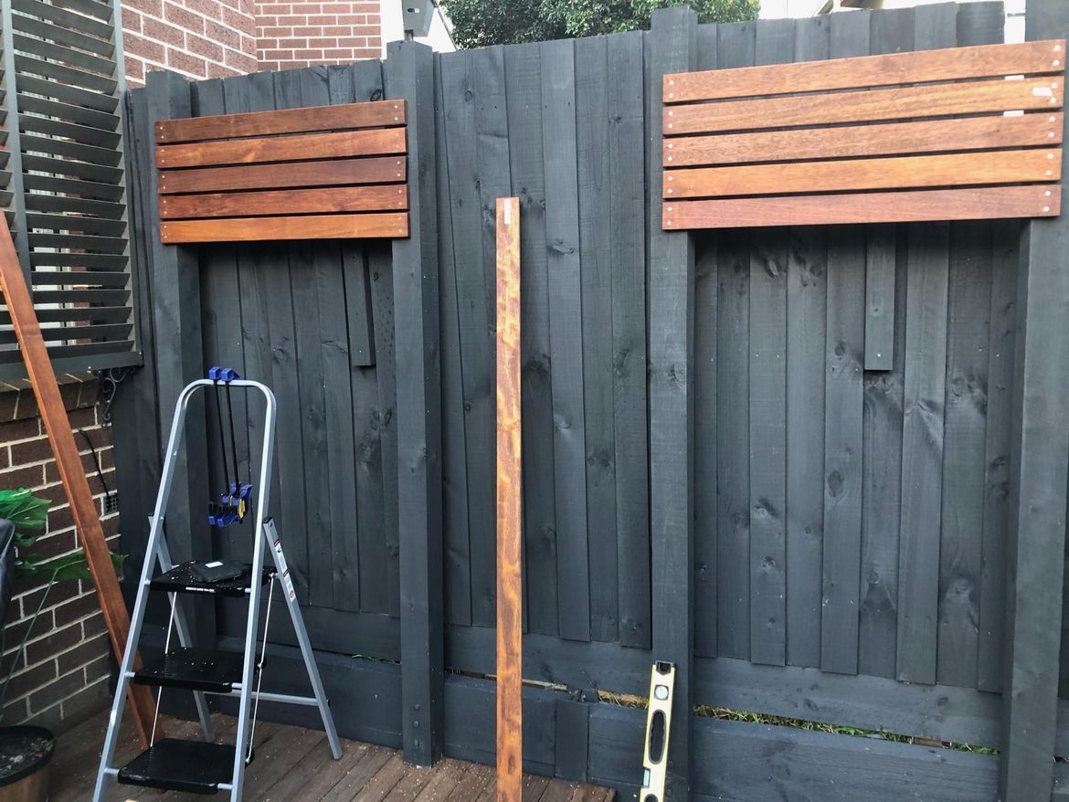 Feature wall fence with Matrix screen pa... Bunnings community