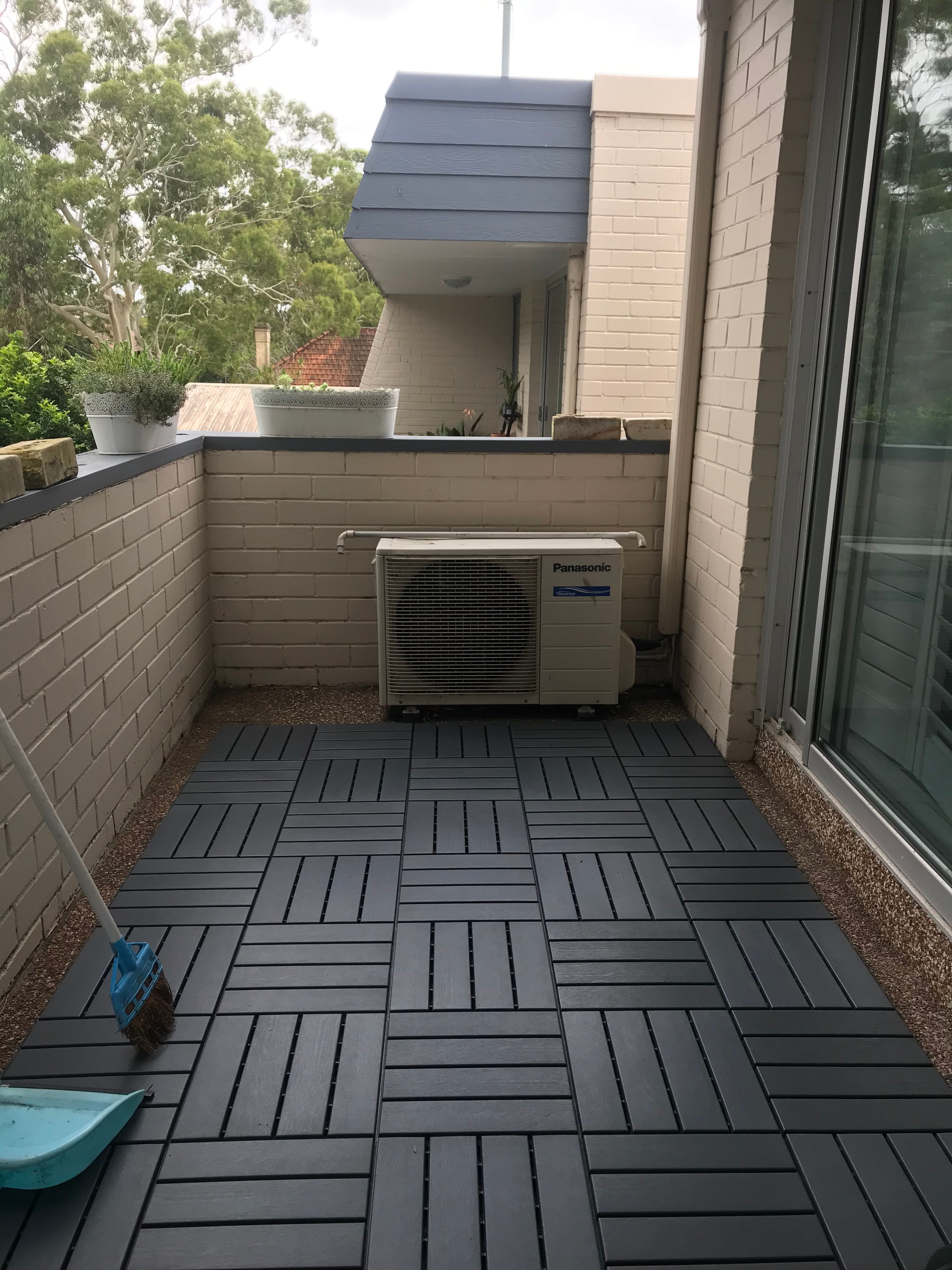 Balcony makeover Aircon cover and pla... Bunnings community