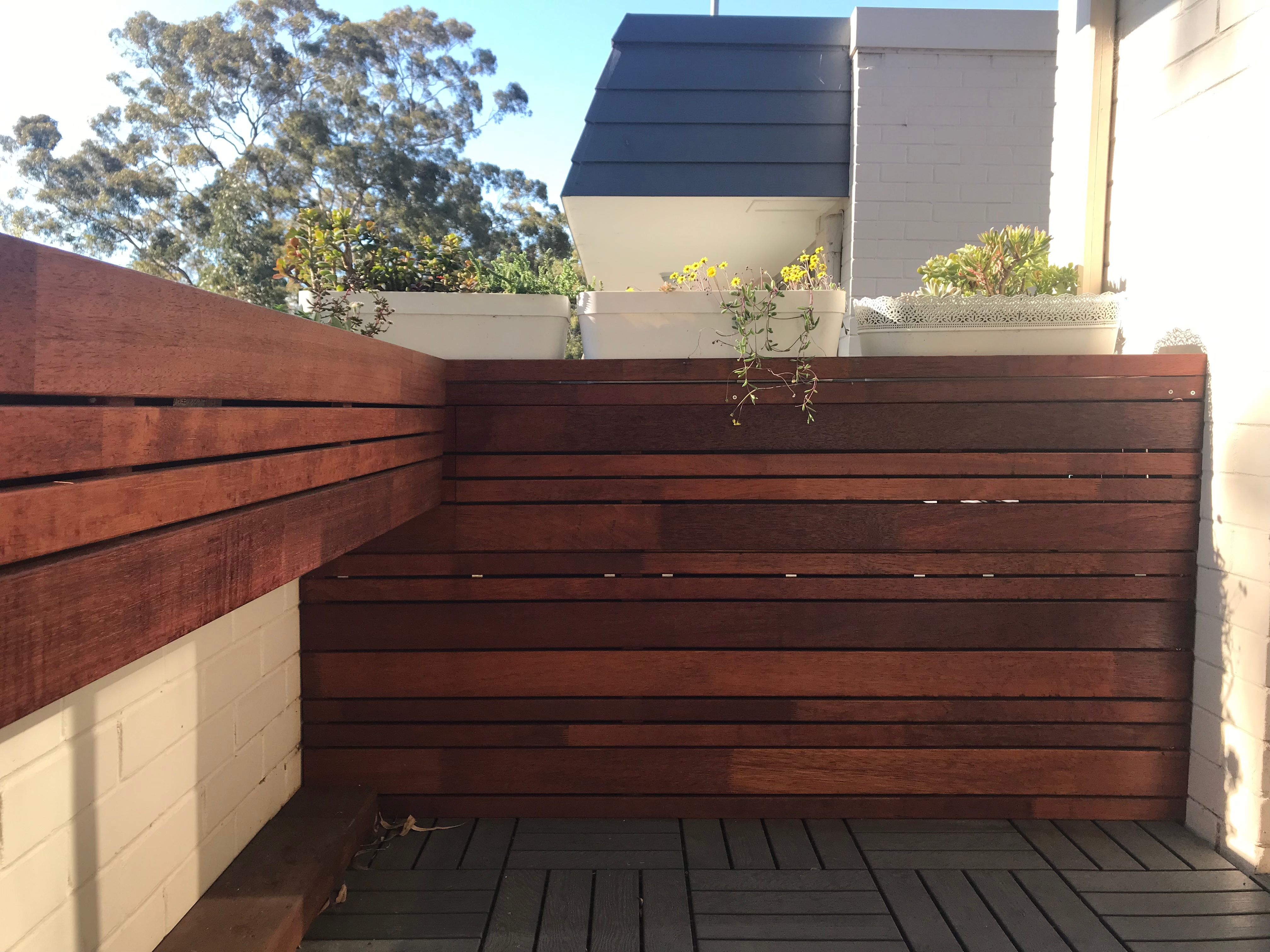 Balcony makeover Aircon cover and pla... Bunnings community