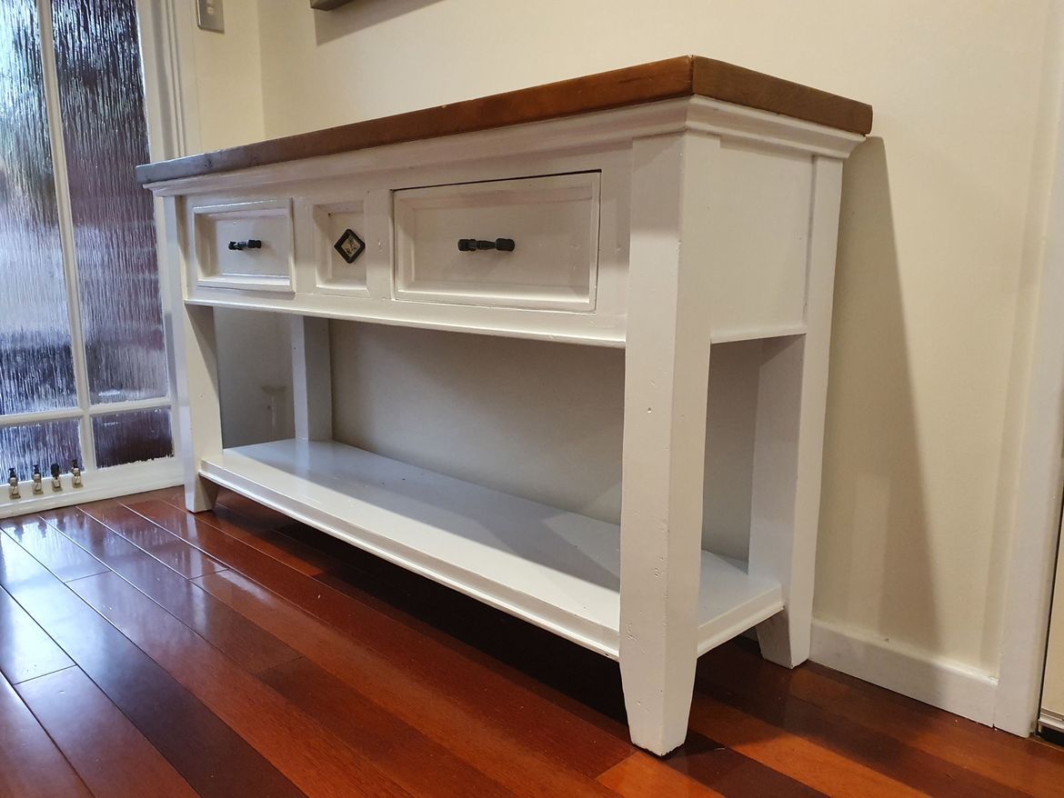 Distressed hallway table Bunnings community