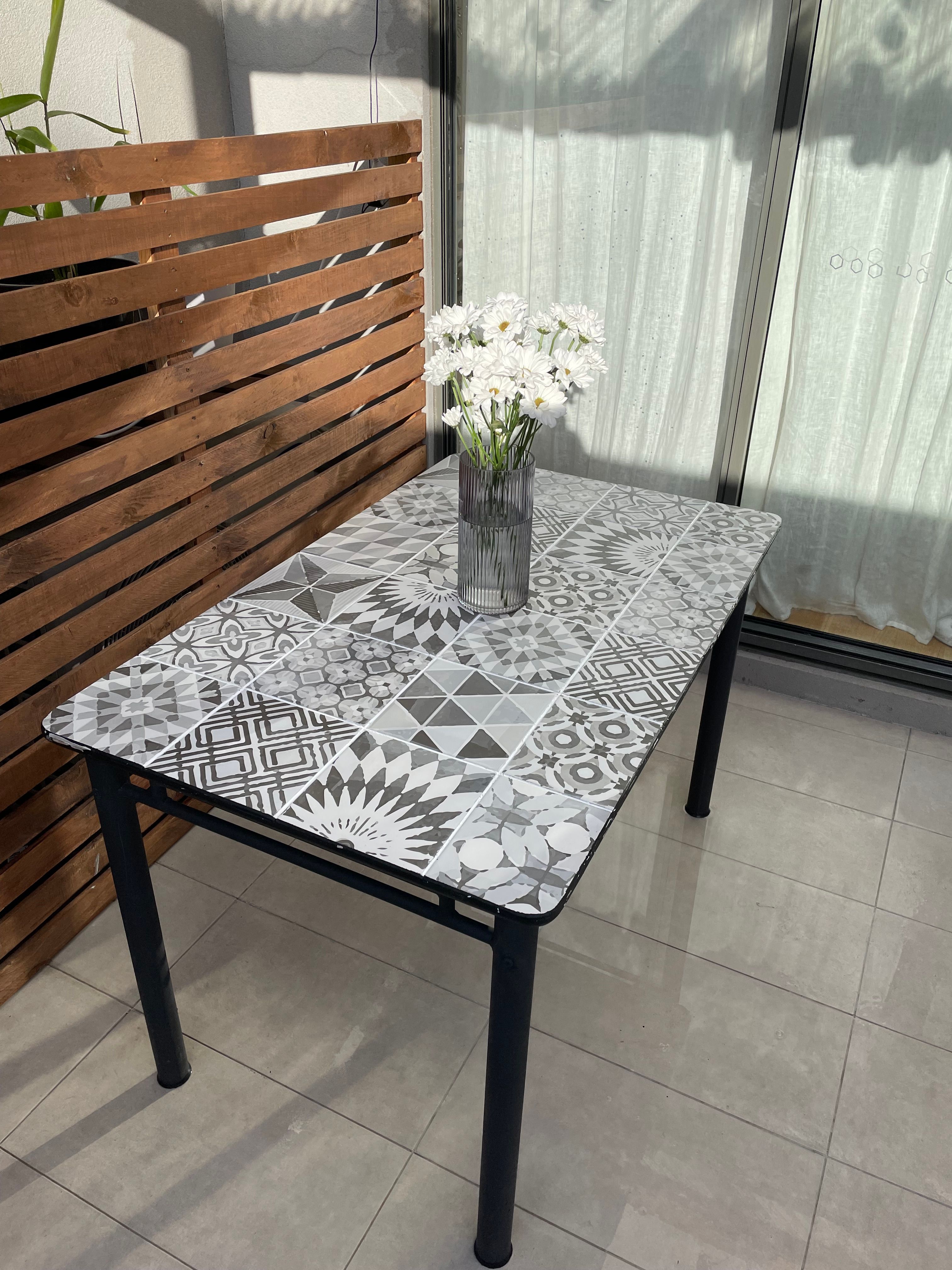Upcycled mosaic tile table Bunnings community