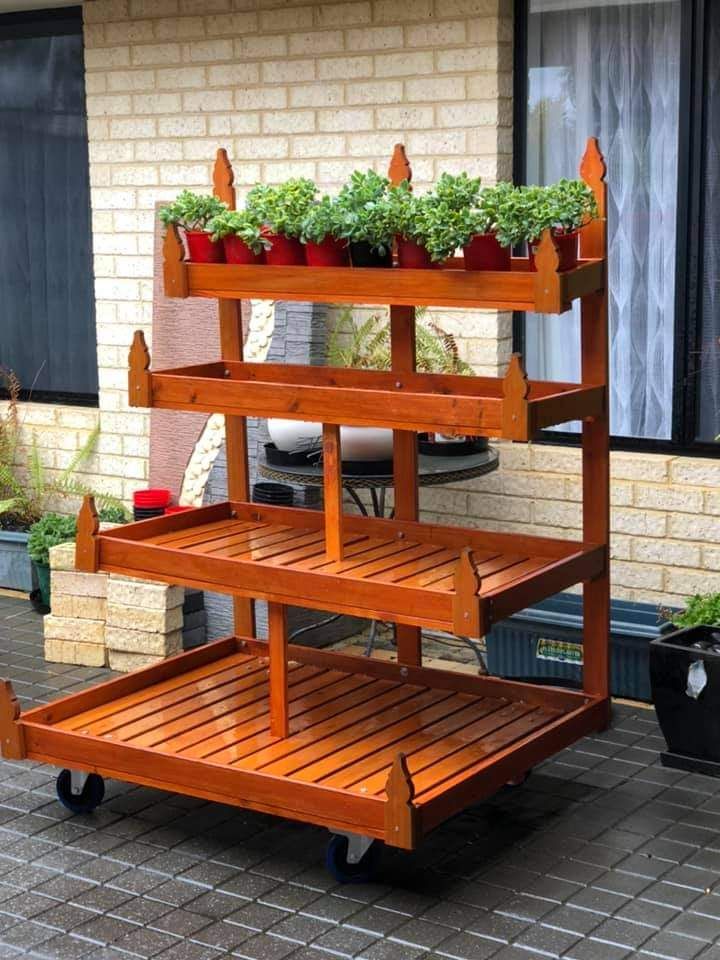 Garden tool trolley, plant stand and pot... Bunnings community