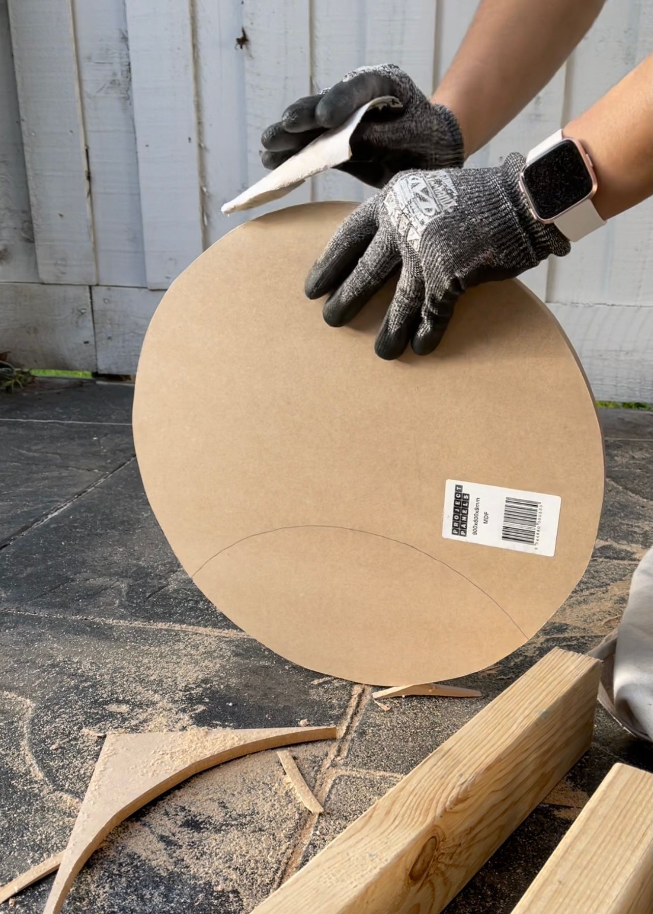 DIY hourglass side table Bunnings community