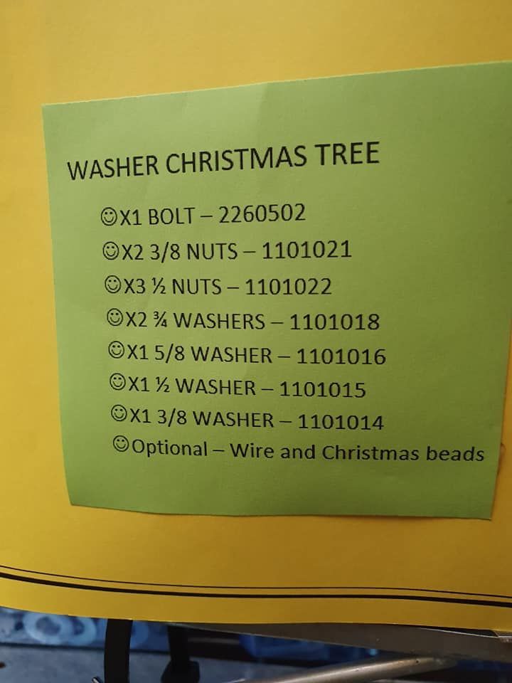 Washer Christmas tree 1 of 2