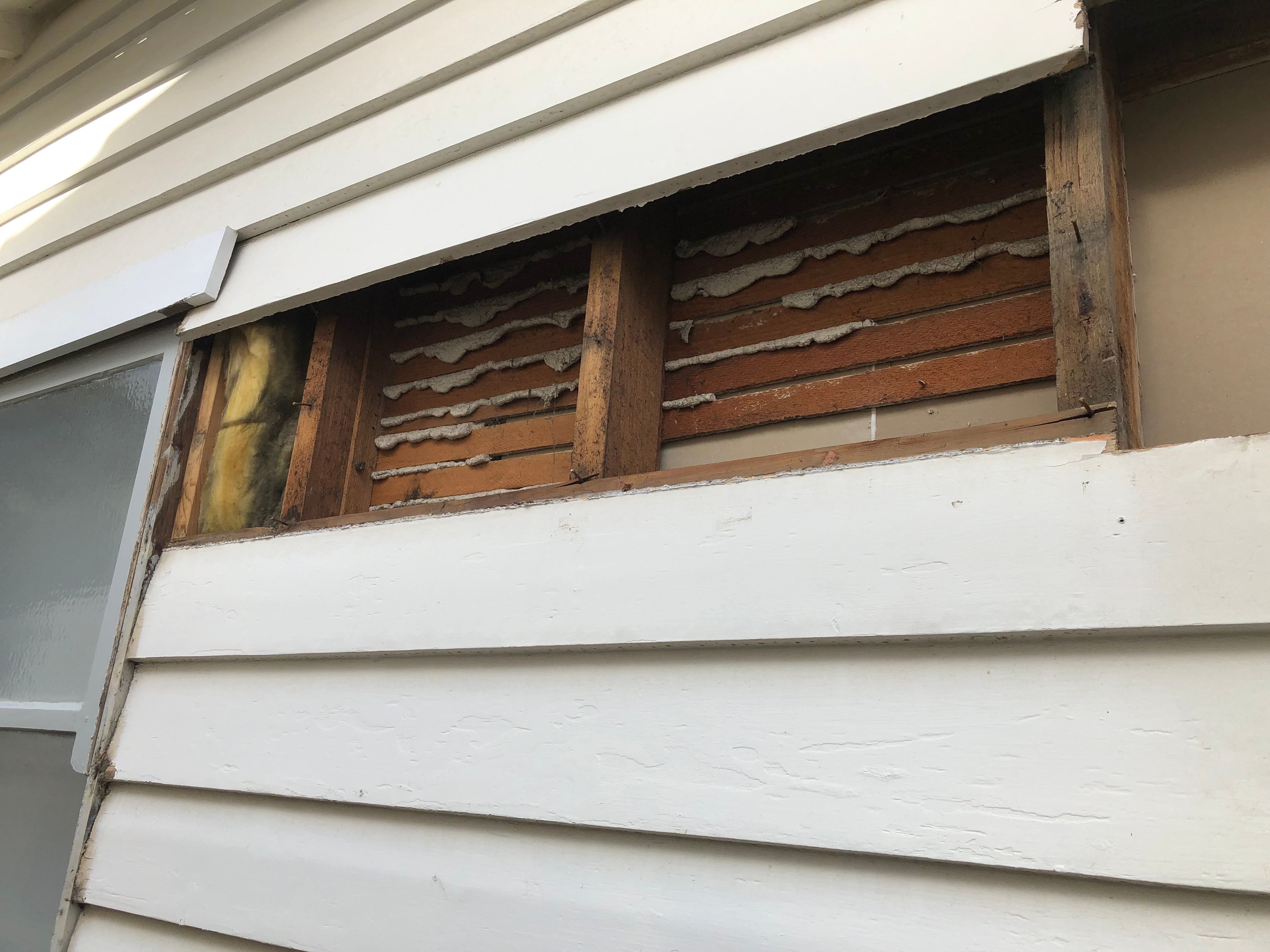 Removed wallmounted air conditioner wal... Bunnings community